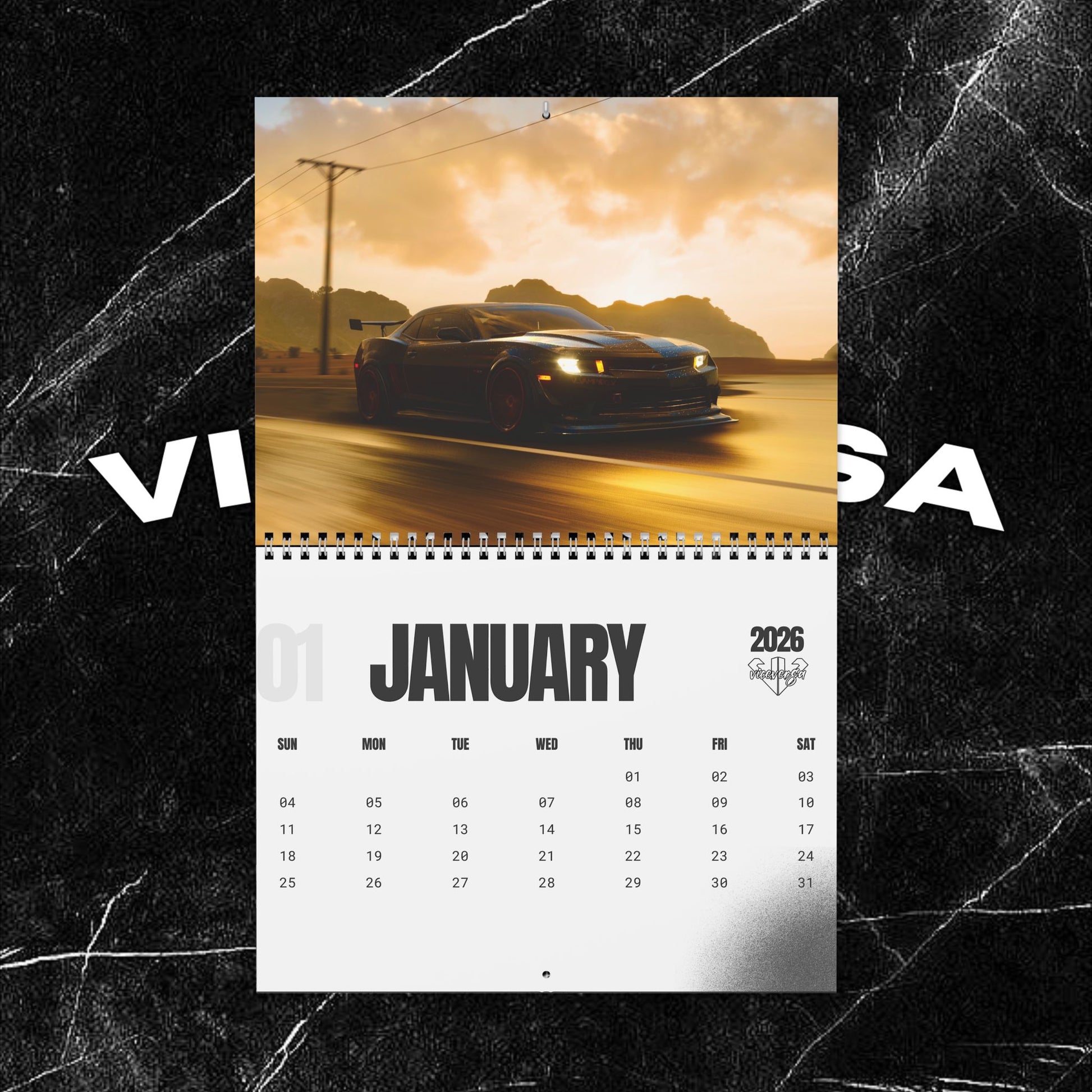 ViceVersa Garage Wall Calendar 2026 for Car Enthusiast