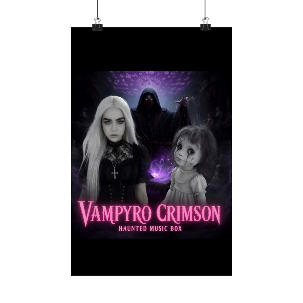 Vampyro Crimson Haunted Music Box Matte Poster