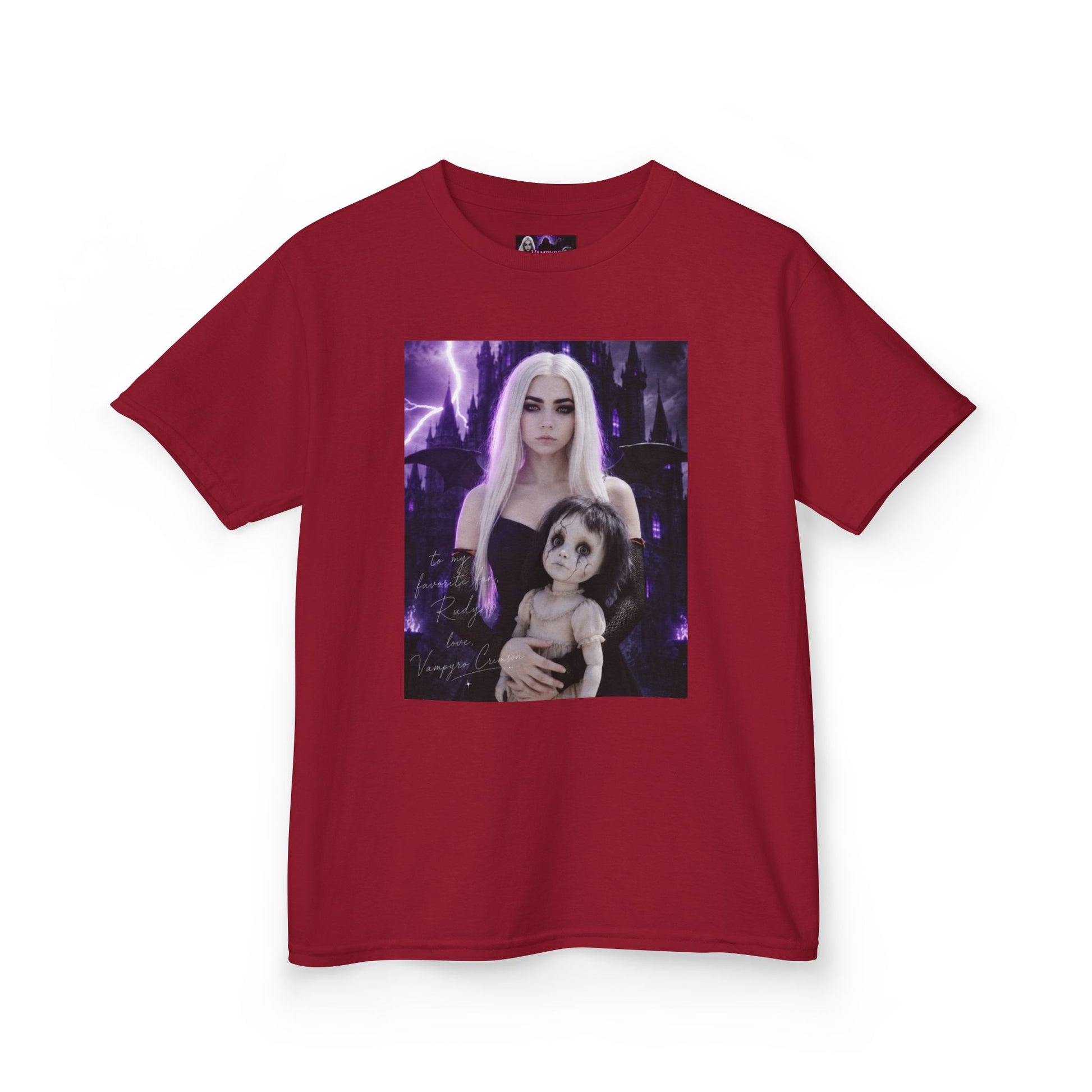 Vampyro Crimson “Haunted Music Box” Official Kids Tee – Gothic Doll Edition