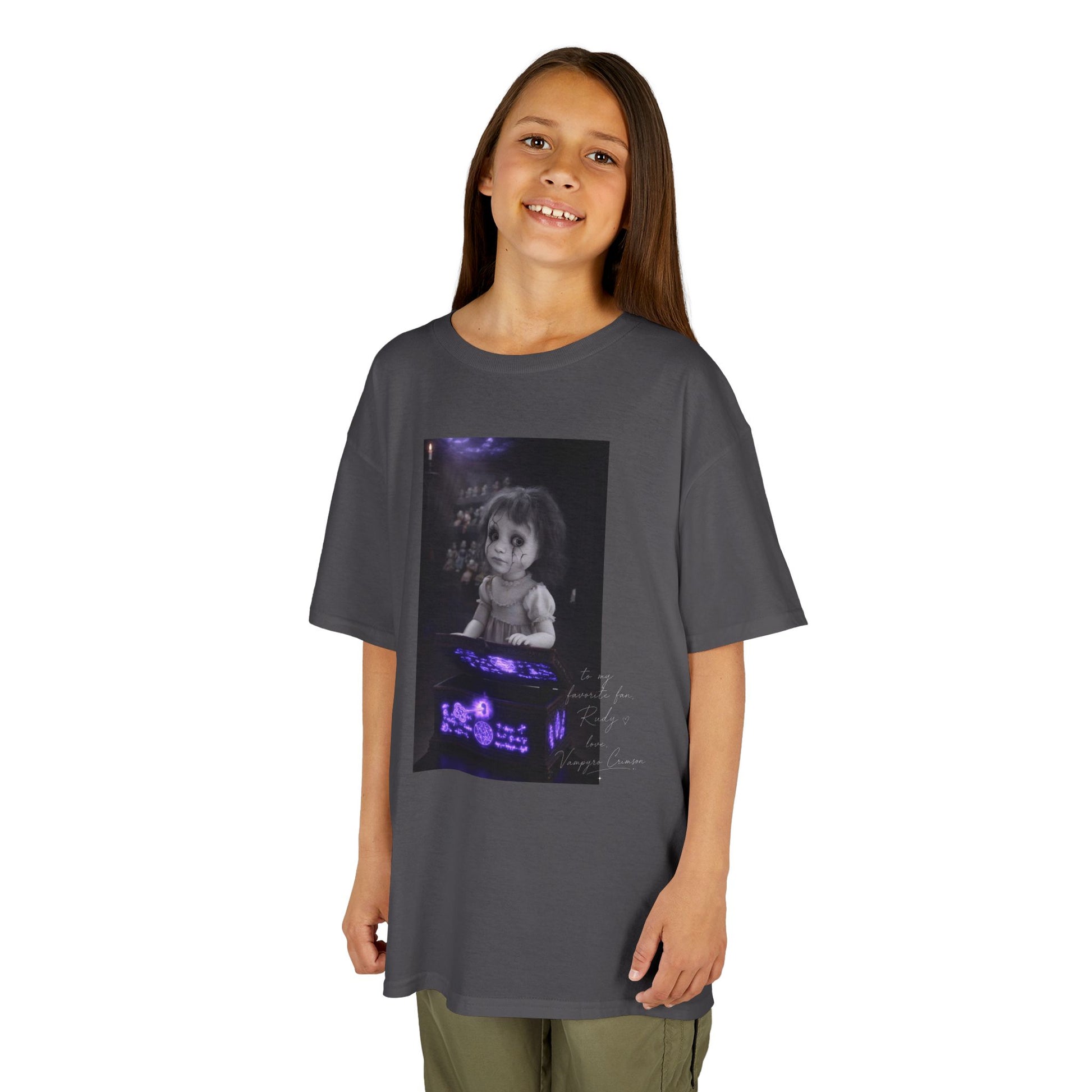 Vampyro Crimson – Haunted Music Box Kids Gothic Horror T-Shirt