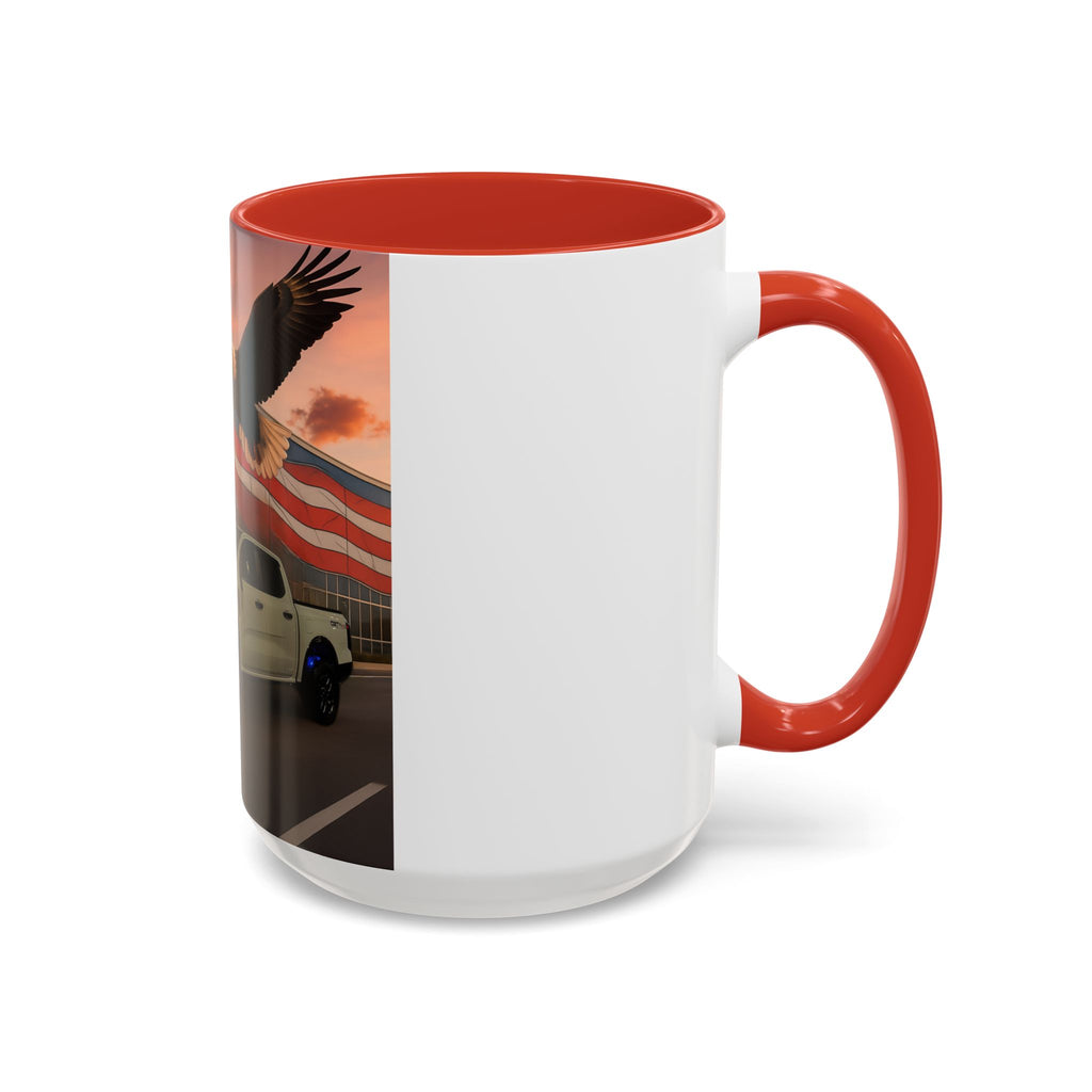 Jays Patriotic Truck Coffee Mug – Eagle & American Flag Accent Mug
