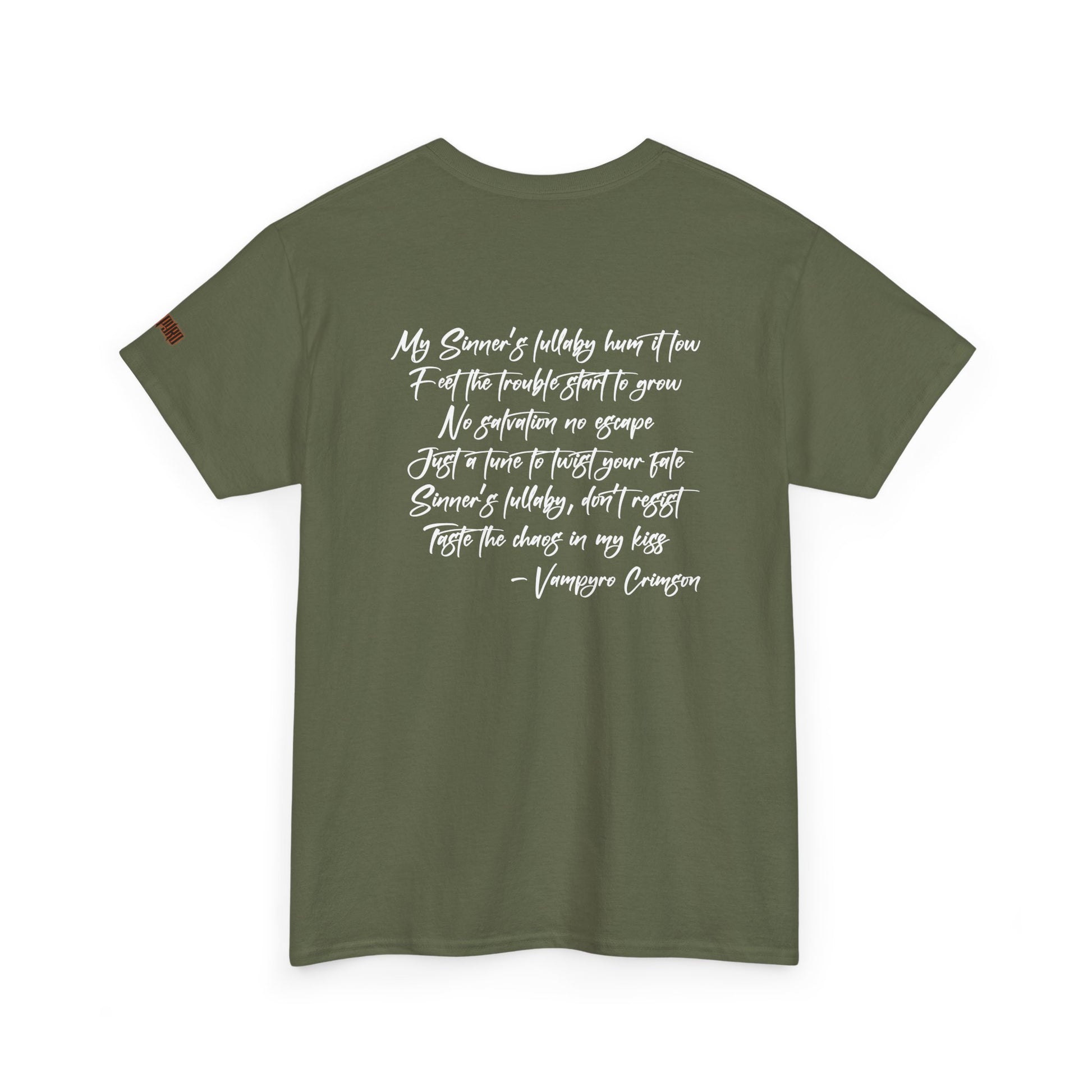 Taste of Trouble Vampyro Crimson Lyrics Unisex Heavy Cotton Tee - Casual Comfort, Everyday Wear, Gift for Friends, Stylish Casual Tee, Versatile Fashion