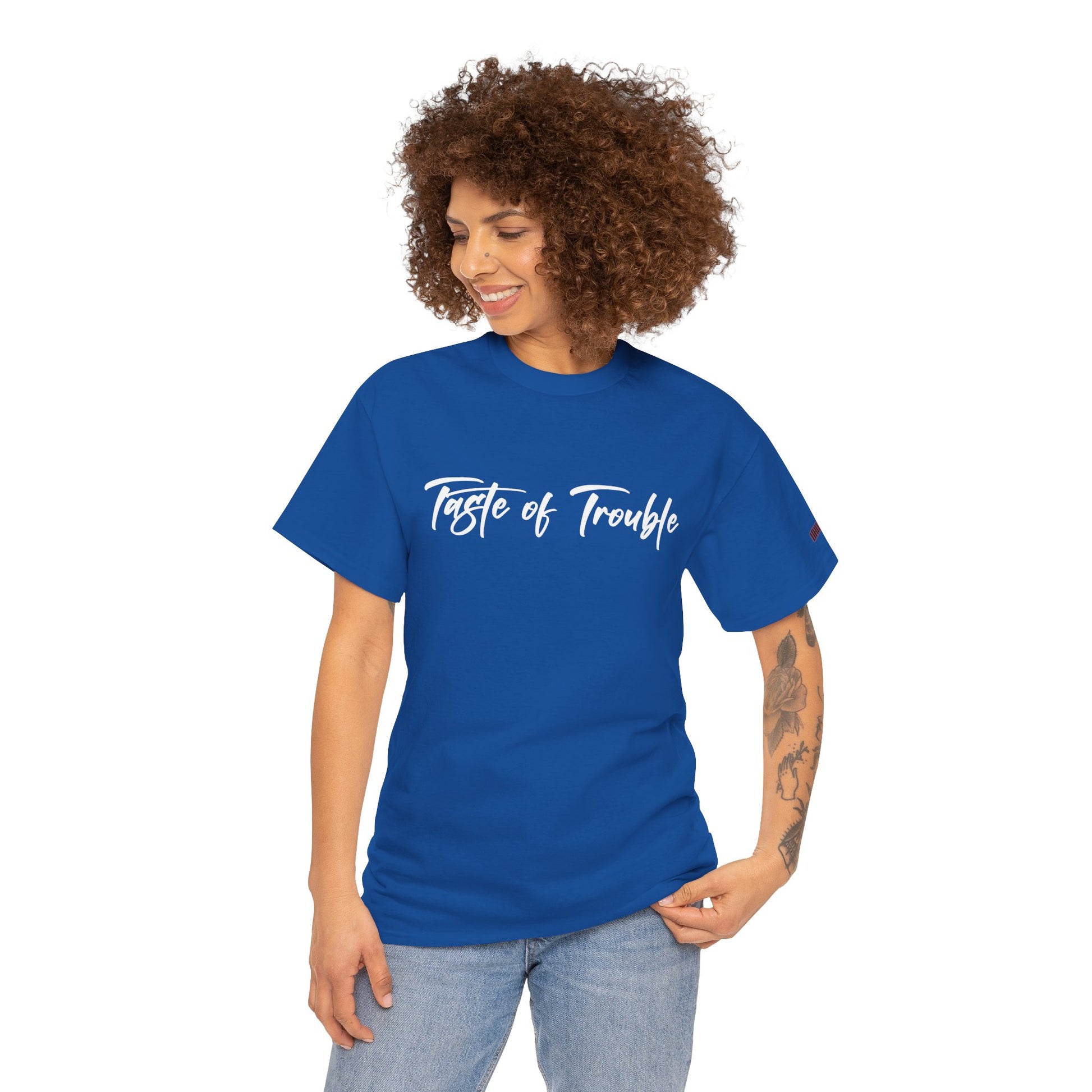 Taste of Trouble Vampyro Crimson Lyrics Unisex Heavy Cotton Tee - Casual Comfort, Everyday Wear, Gift for Friends, Stylish Casual Tee, Versatile Fashion