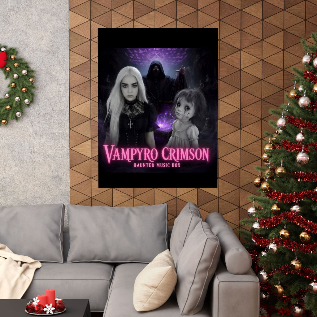 Vampyro Crimson Haunted Music Box Matte Poster