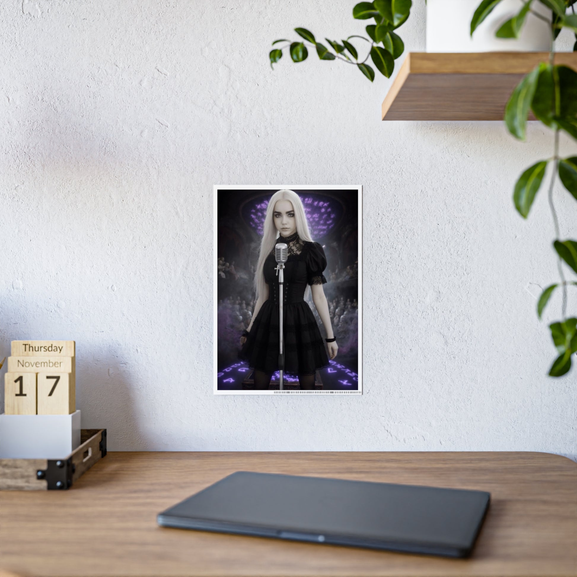 Vampyro Crimson Haunted Music Box Portrait Gloss Poster