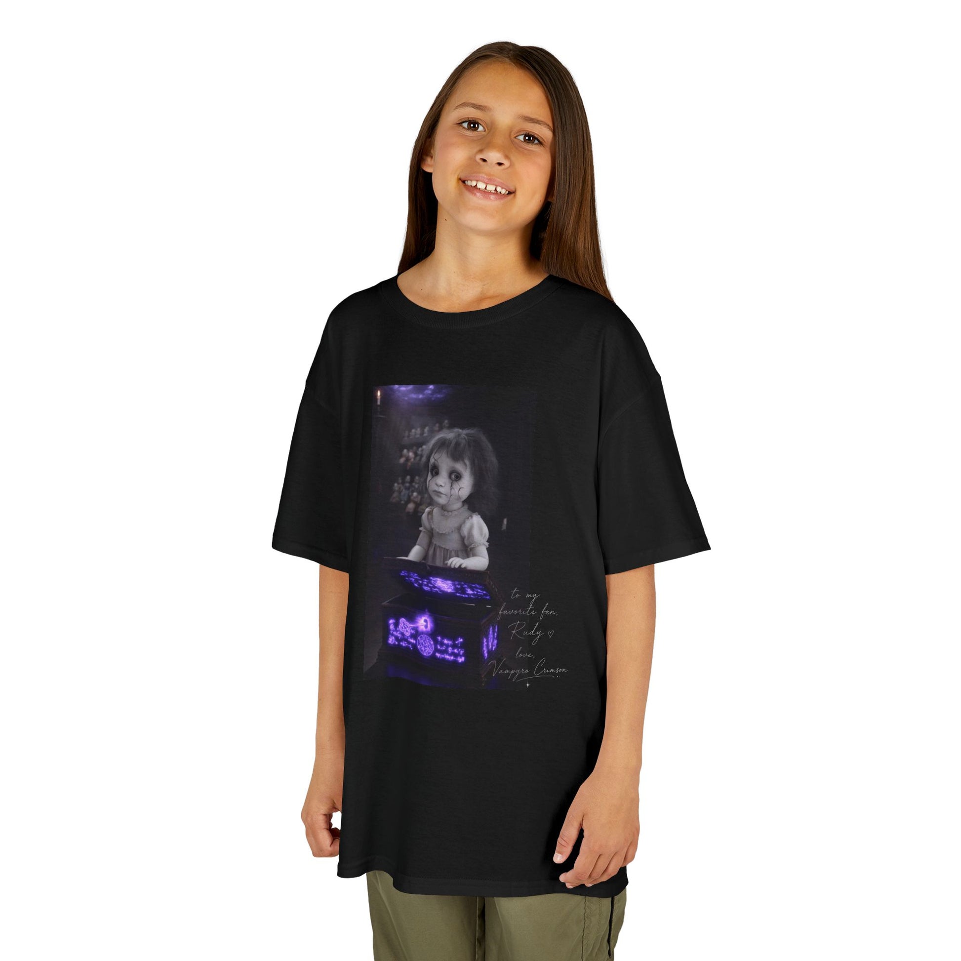 Vampyro Crimson – Haunted Music Box Kids Gothic Horror T-Shirt