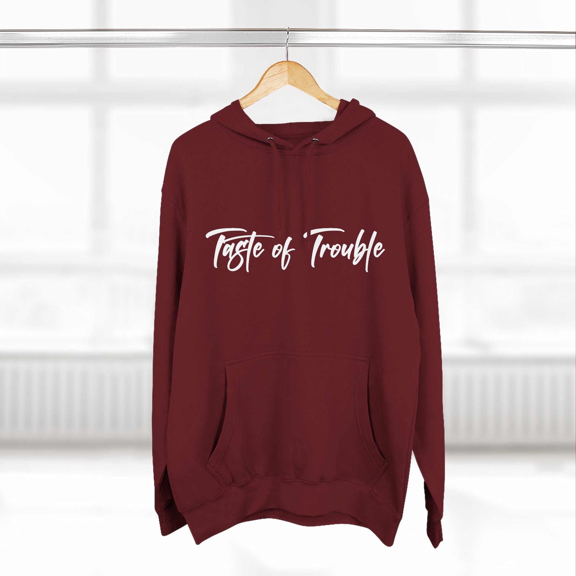 Taste of Trouble Fleece Pullover, Cozy Gift for Women, Casual Wear, Motivational Apparel, Holiday Gift