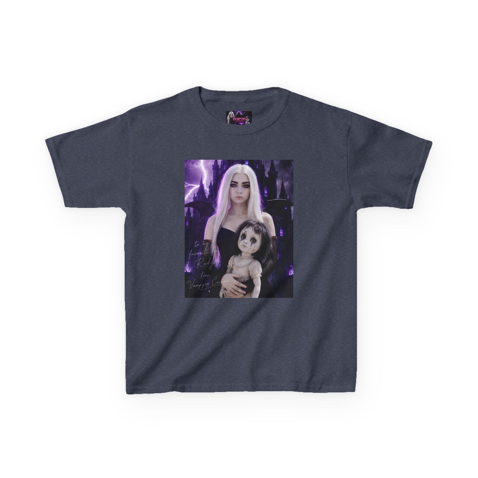 Vampyro Crimson “Haunted Music Box” Official Kids Tee – Gothic Doll Edition