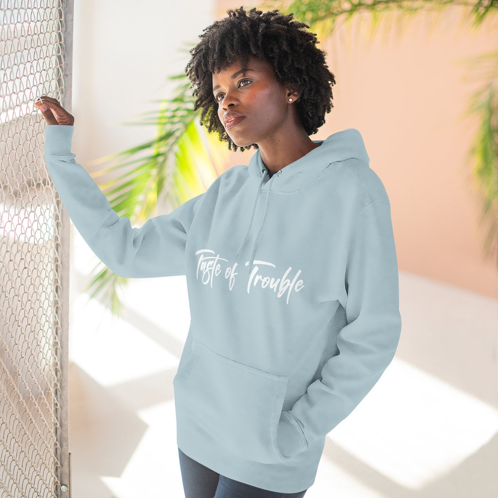 Taste of Trouble Fleece Pullover, Cozy Gift for Women, Casual Wear, Motivational Apparel, Holiday Gift
