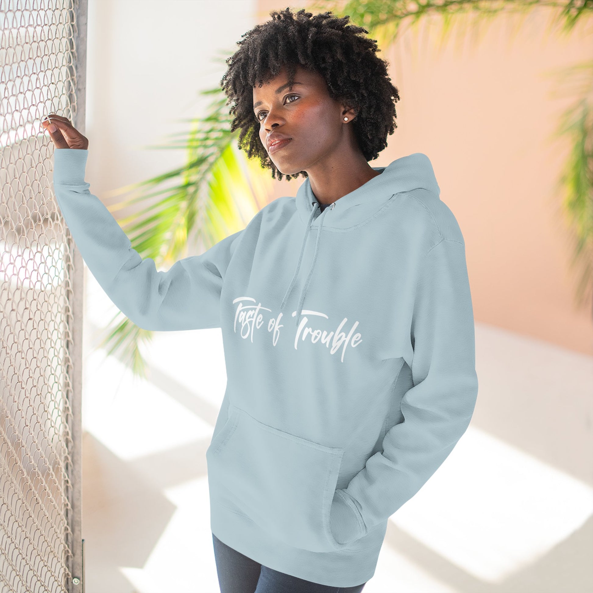 Taste of Trouble Fleece Pullover, Cozy Gift for Women, Casual Wear, Motivational Apparel, Holiday Gift