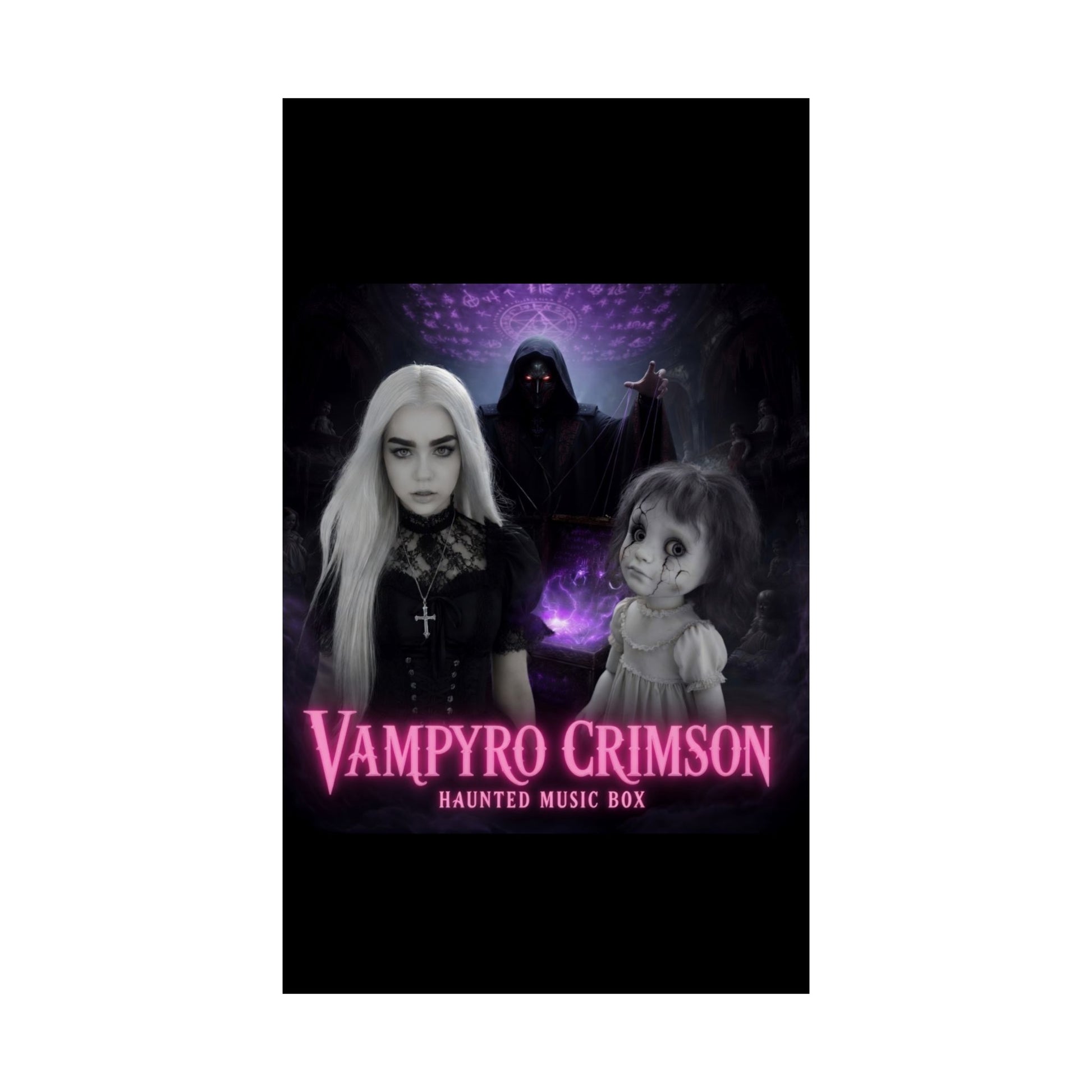 Vampyro Crimson Haunted Music Box Matte Poster