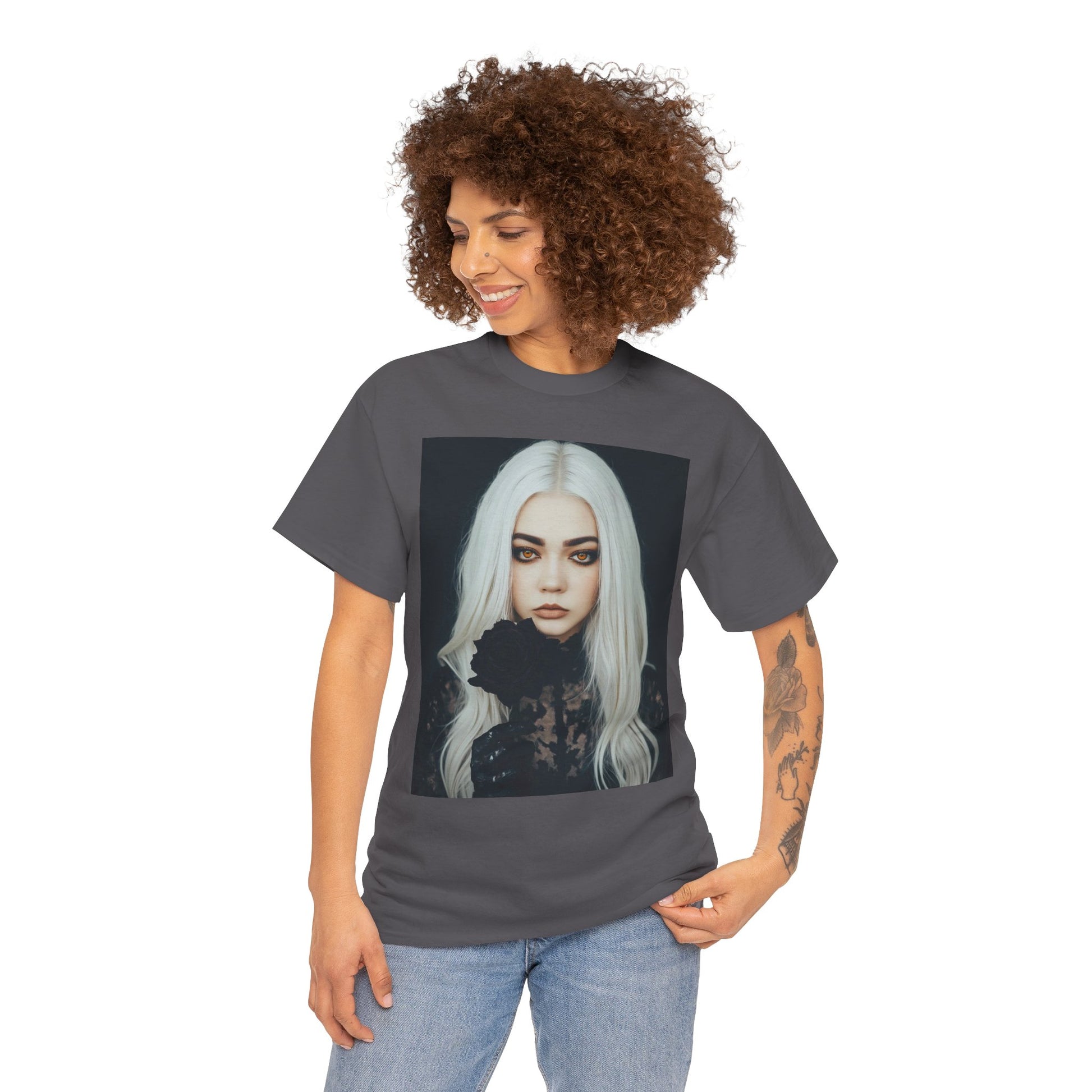Digitally Autographed Vampyro Crimson Gothic Art Unisex Tee, Halloween Shirt, Alternative Fashion, Spooky Graphic Tee, Witchy Aesthetic Clothing, Edgy Outfit Idea