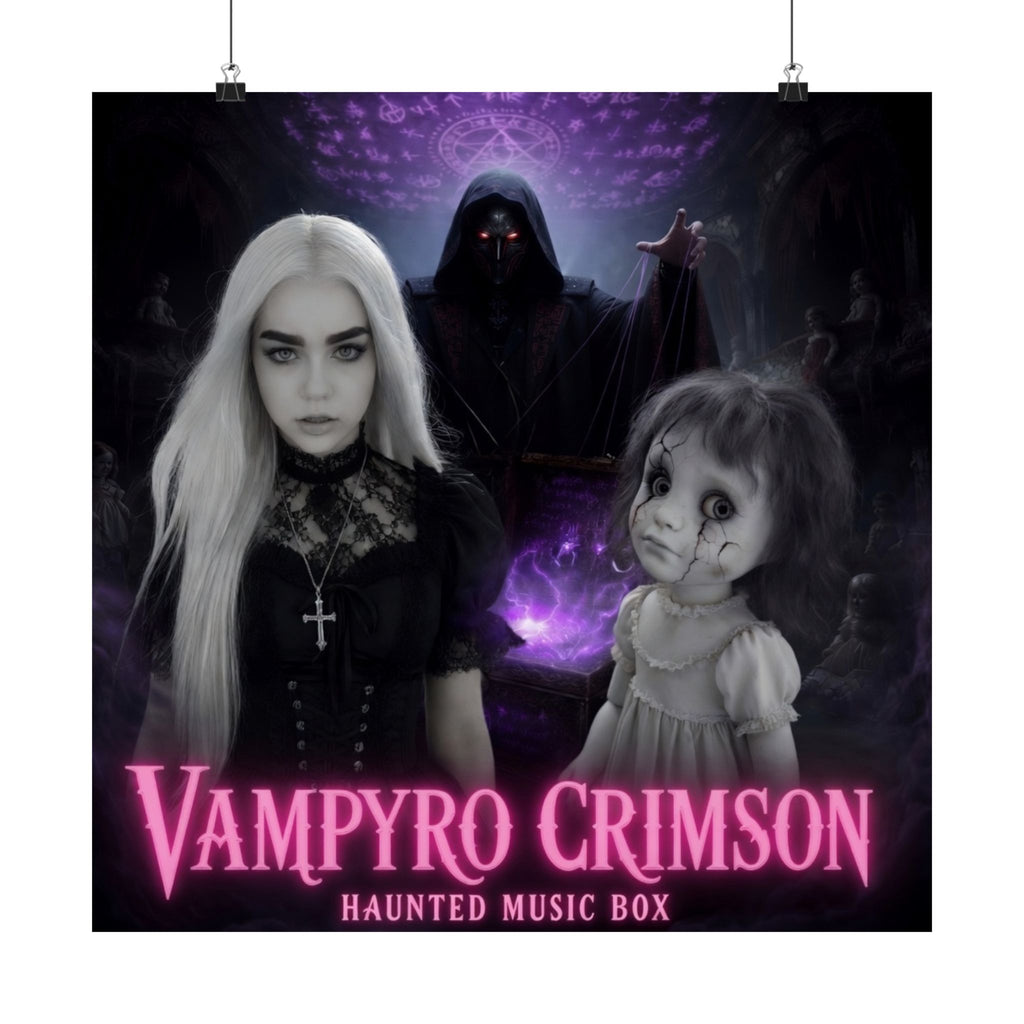Vampyro Crimson Haunted Music Box Matte Poster