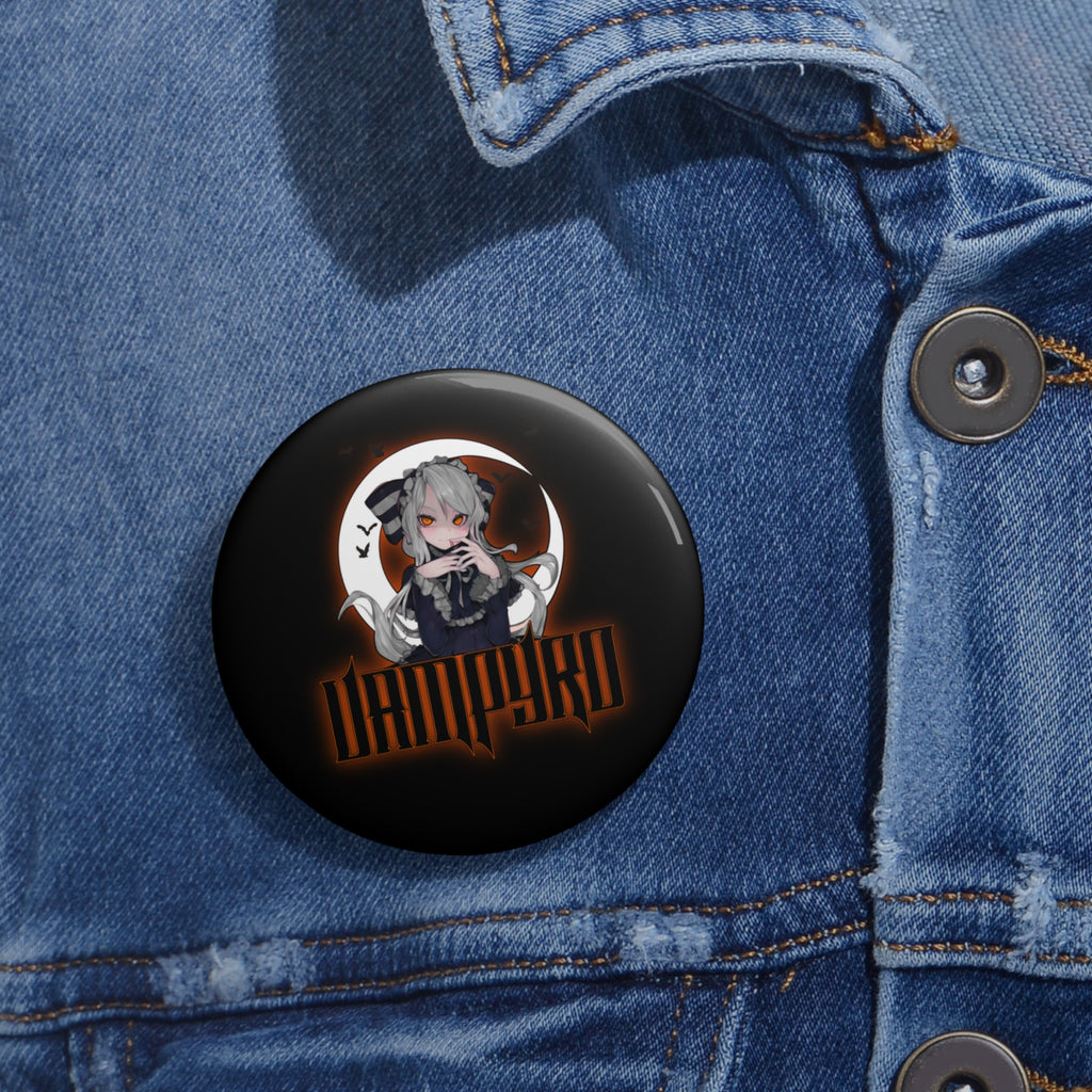 Vampyro Original Custom Collectors Pin Buttons for Fans, Vampire Theme, Unique Accessories, Fun Gifts, Collectible Badges, Event Giveaways