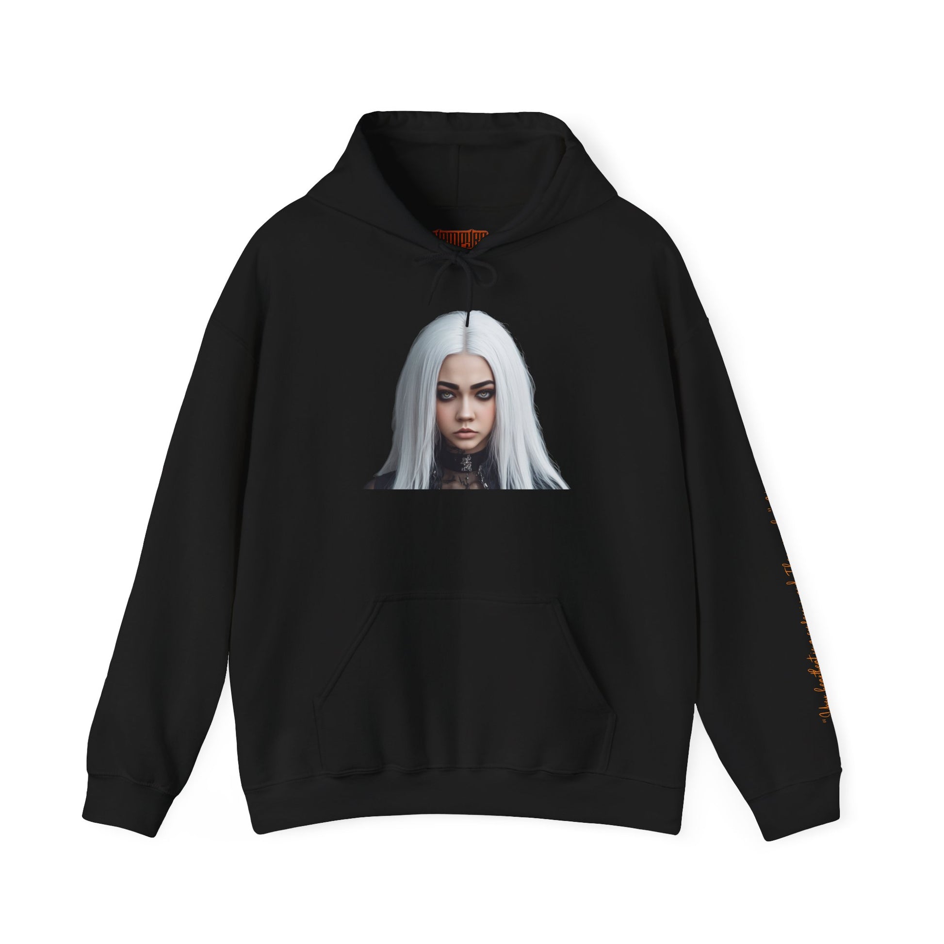 Vampyro Crimson Digitally Autographed Portrait Graphic Hoodie —  "Your heartbeat is a confession and I hear every lie." Vampyro Crimson