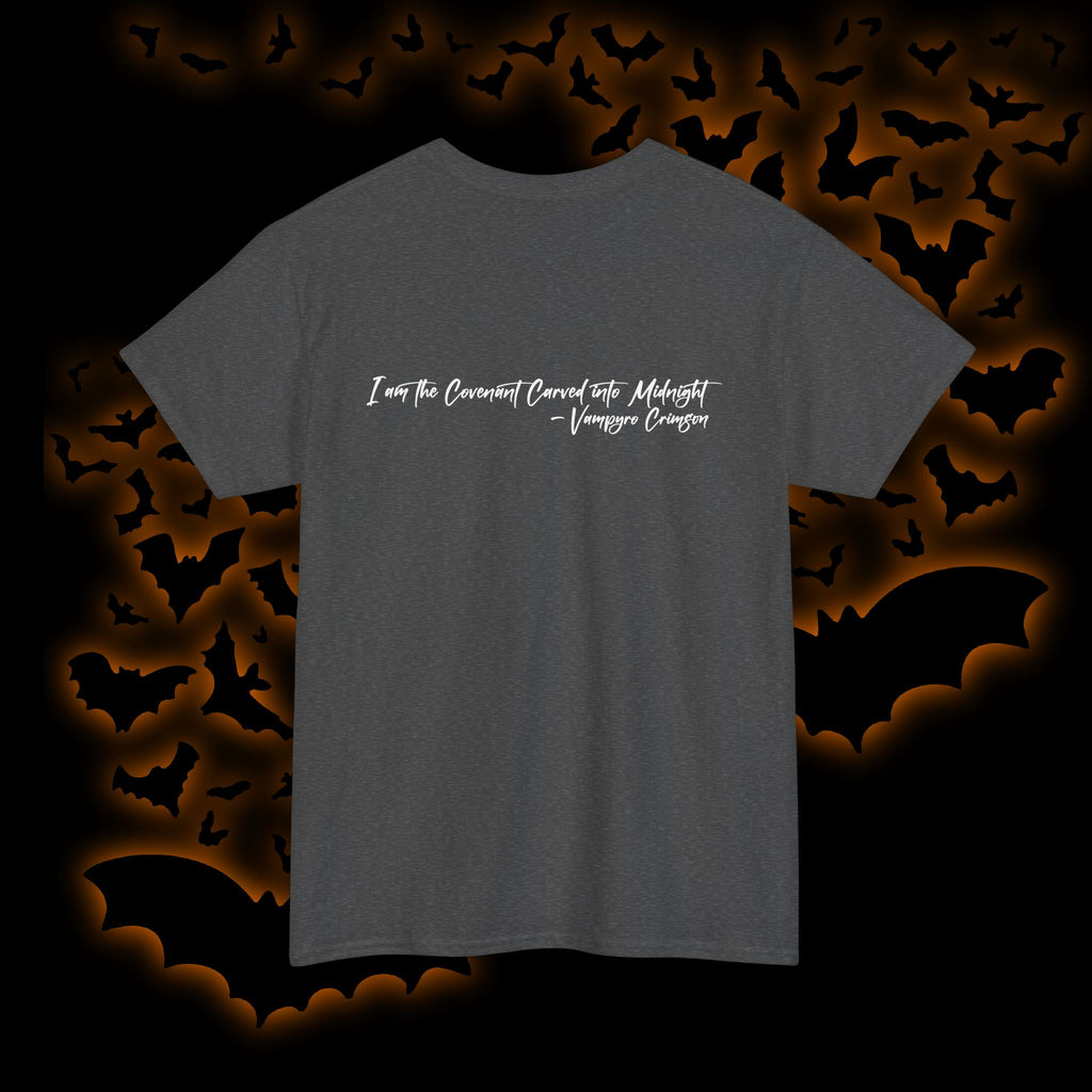 Digitally Autographed Vampyro Crimson Gothic Art Unisex Tee, Halloween Shirt, Alternative Fashion, Spooky Graphic Tee, Witchy Aesthetic Clothing, Edgy Outfit Idea
