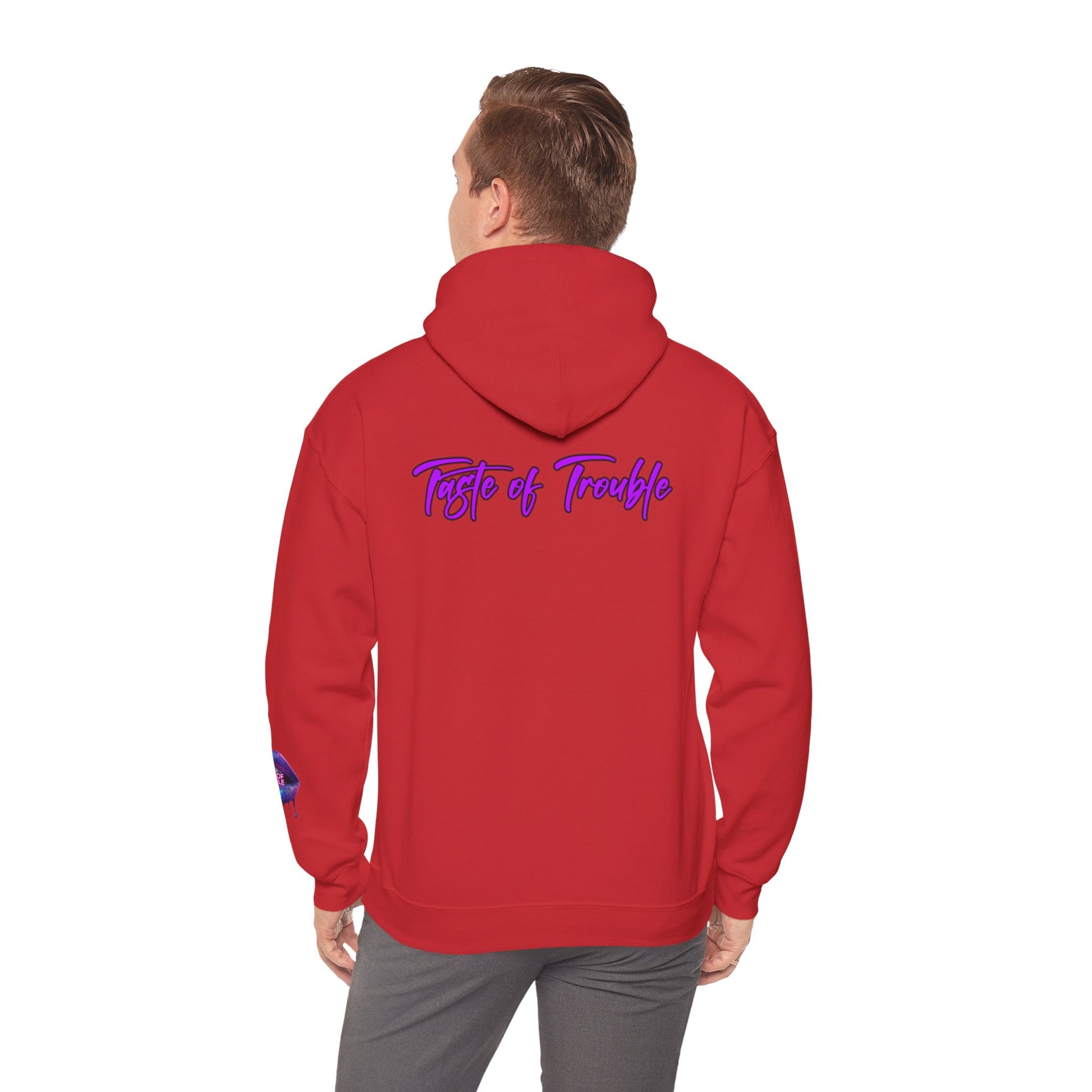 Taste of Trouble Inspirational Hoodie for Creative Souls, Motivational Sweatshirt, Unisex Heavy Blend, Modern Casual Wear, Gift for Artists, Trendy [...]