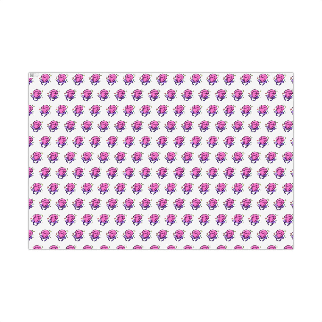 Vampyro Crimson Inspired Gem Ring Pattern Gift Wrap Paper — Pink Diamond Present Wrapping Paper