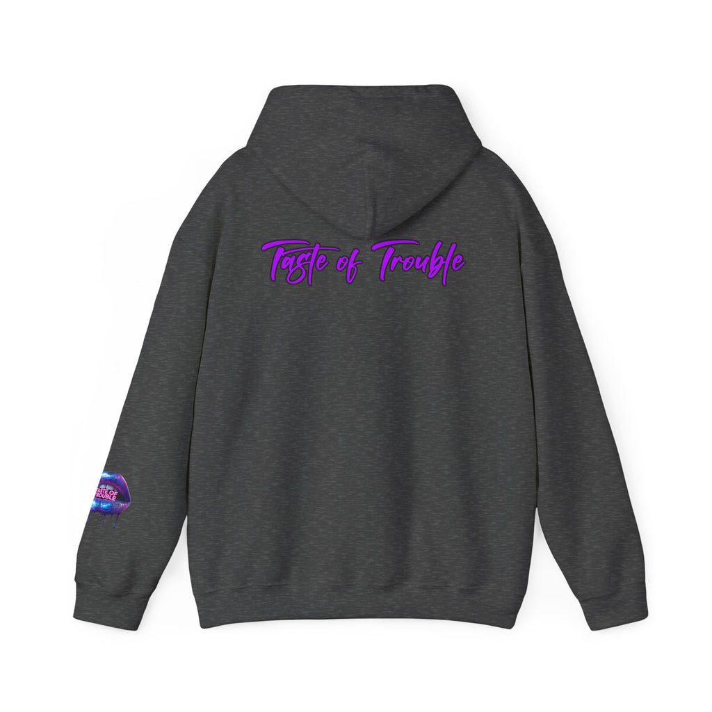 Taste of Trouble Inspirational Hoodie for Creative Souls, Motivational Sweatshirt, Unisex Heavy Blend, Modern Casual Wear, Gift for Artists, Trendy [...]