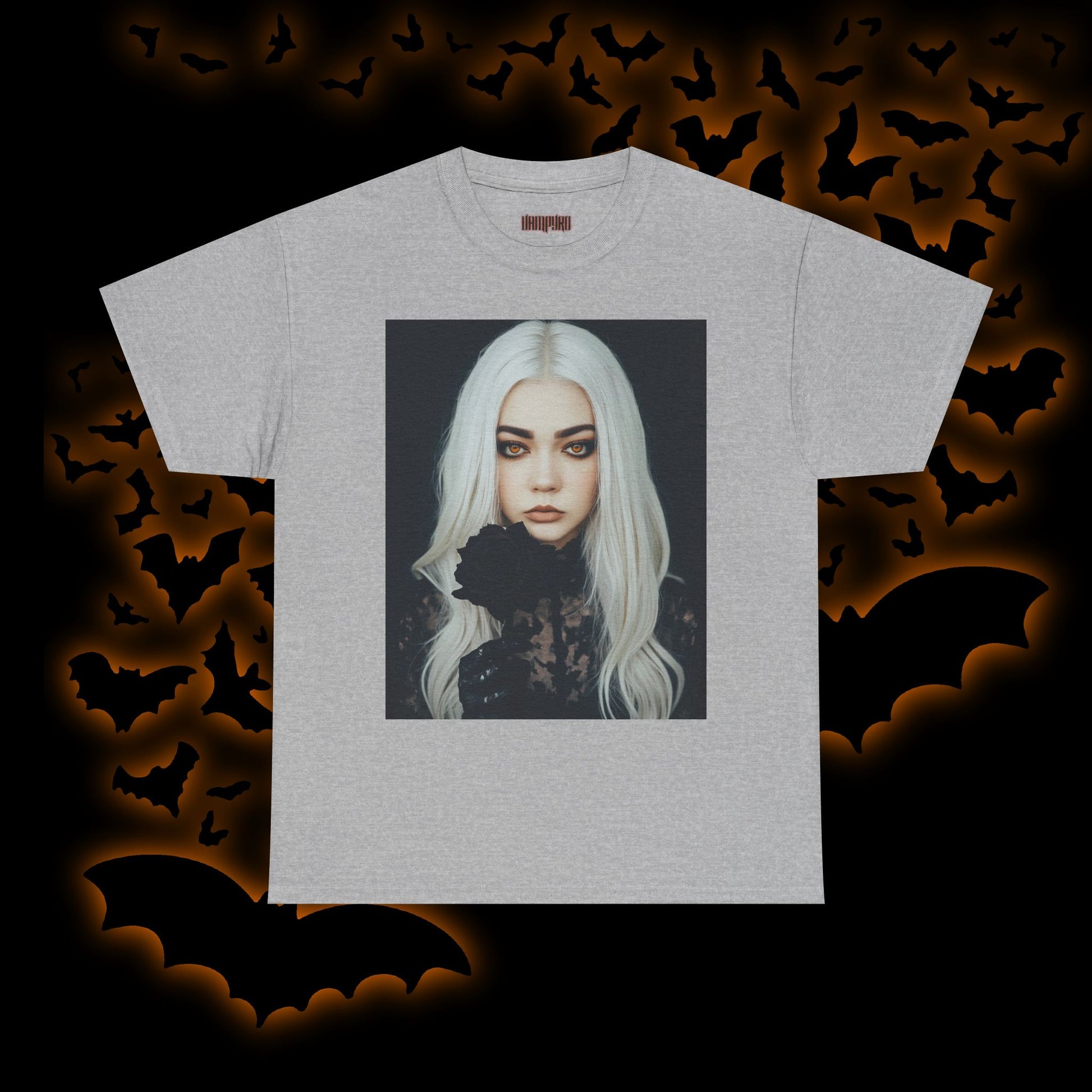 Digitally Autographed Vampyro Crimson Gothic Art Unisex Tee, Halloween Shirt, Alternative Fashion, Spooky Graphic Tee, Witchy Aesthetic Clothing, Edgy Outfit Idea