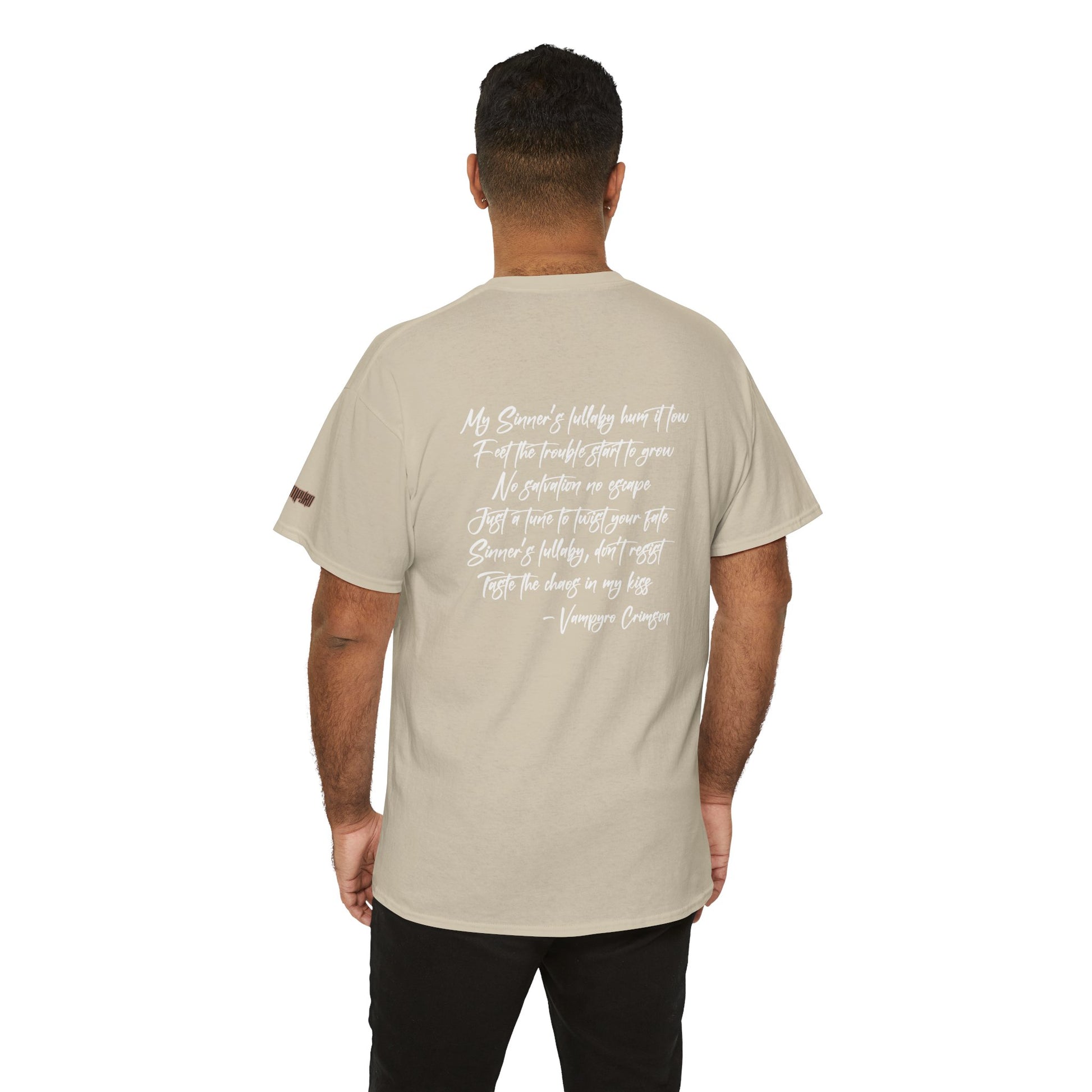 Taste of Trouble Vampyro Crimson Lyrics Unisex Heavy Cotton Tee - Casual Comfort, Everyday Wear, Gift for Friends, Stylish Casual Tee, Versatile Fashion