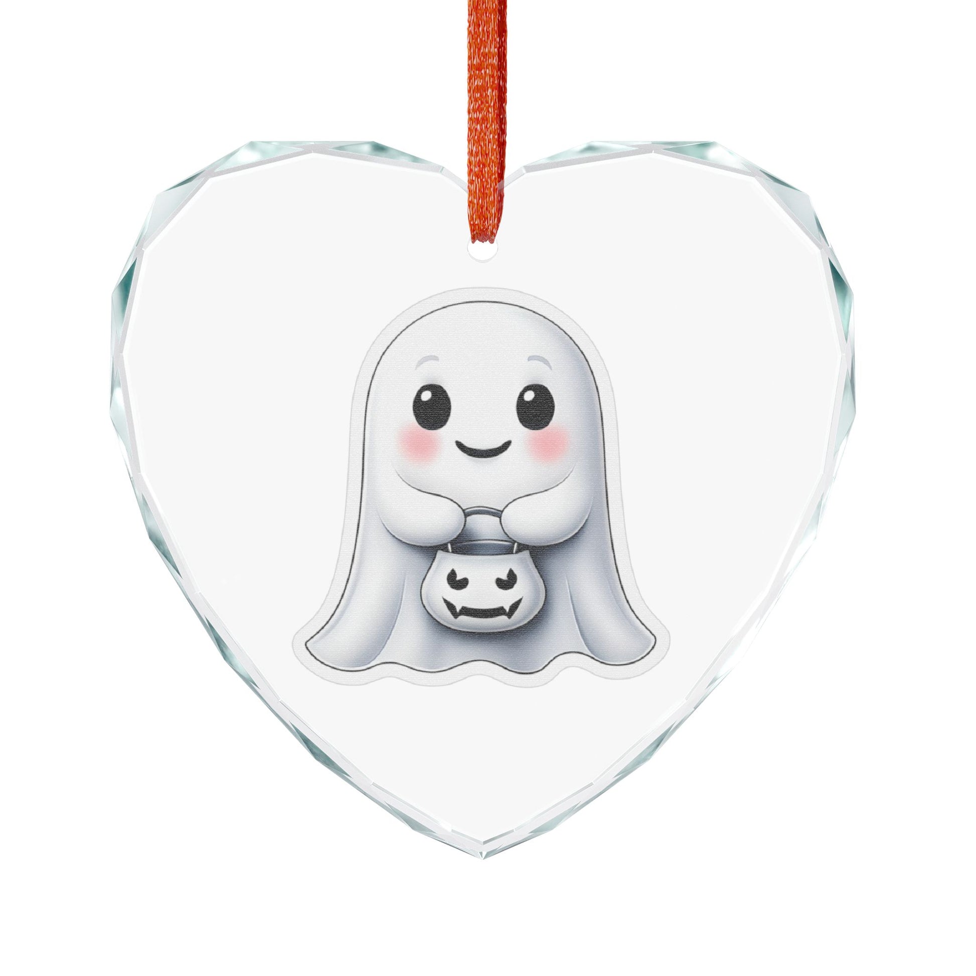 Vampyro Crimson Ghostly Friend Charming Halloween Ornament - Spooky Decor for Fall, Cute Halloween Gift, Glass Hanging Decoration, Unique Halloween Keepsake