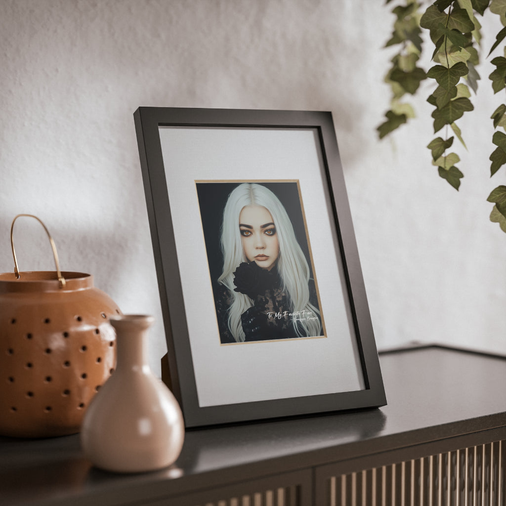 Elegant Digitally Autographed Vampyro Crimson Black Framed Poster, Minimalist Wall Art, Gothic Decor, Aesthetic Prints, Perfect Gift for Home Decor, Seasonal Decorations