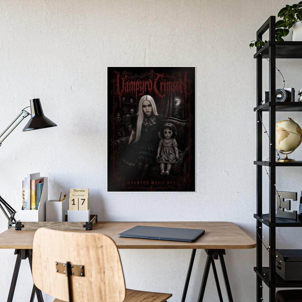 SIGNED CD  + Exclusive Signed Vendetta Vampyro Crimson Haunted Music Box Band Poster
