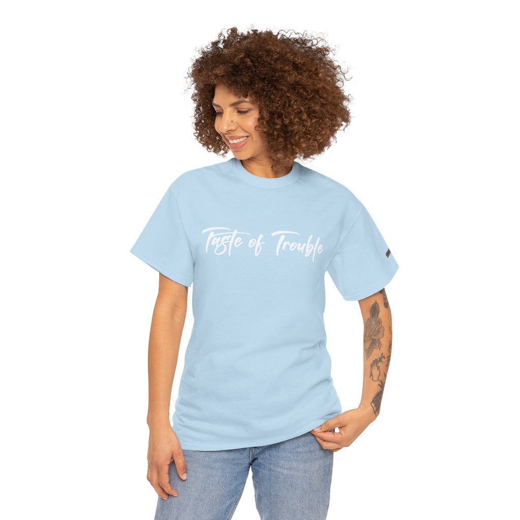 Taste of Trouble Vampyro Crimson Lyrics Unisex Heavy Cotton Tee - Casual Comfort, Everyday Wear, Gift for Friends, Stylish Casual Tee, Versatile Fashion