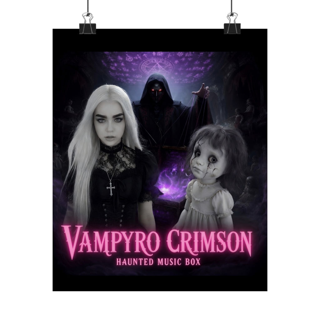 Vampyro Crimson Haunted Music Box Matte Poster