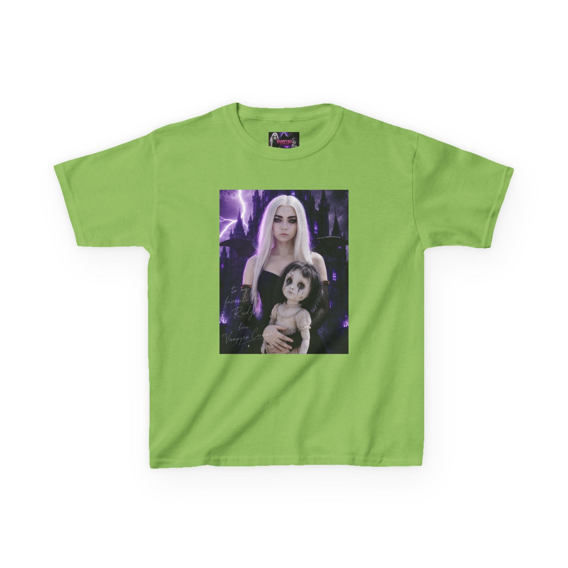 Vampyro Crimson “Haunted Music Box” Official Kids Tee – Gothic Doll Edition