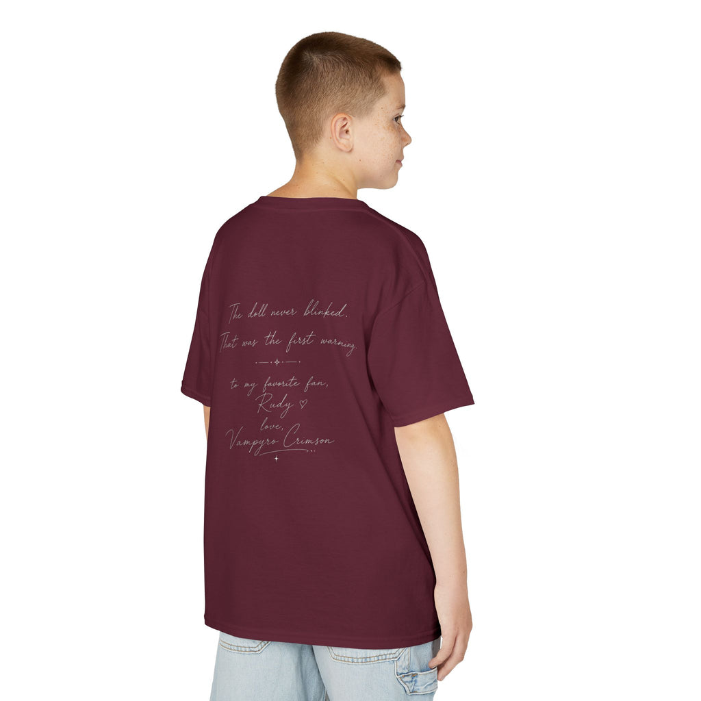 Vampyro Crimson – Haunted Music Box Kids Gothic Horror T-Shirt