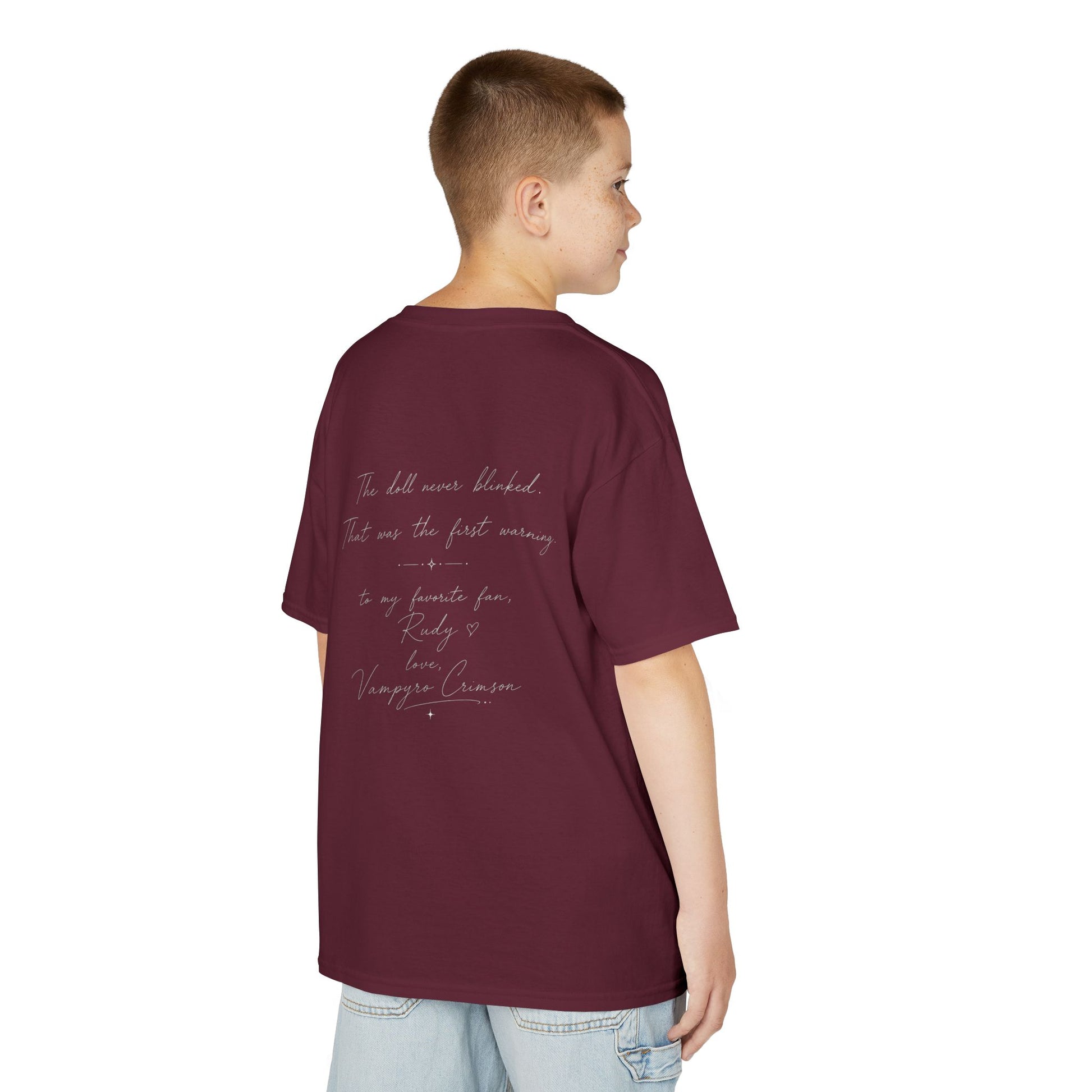 Vampyro Crimson – Haunted Music Box Kids Gothic Horror T-Shirt