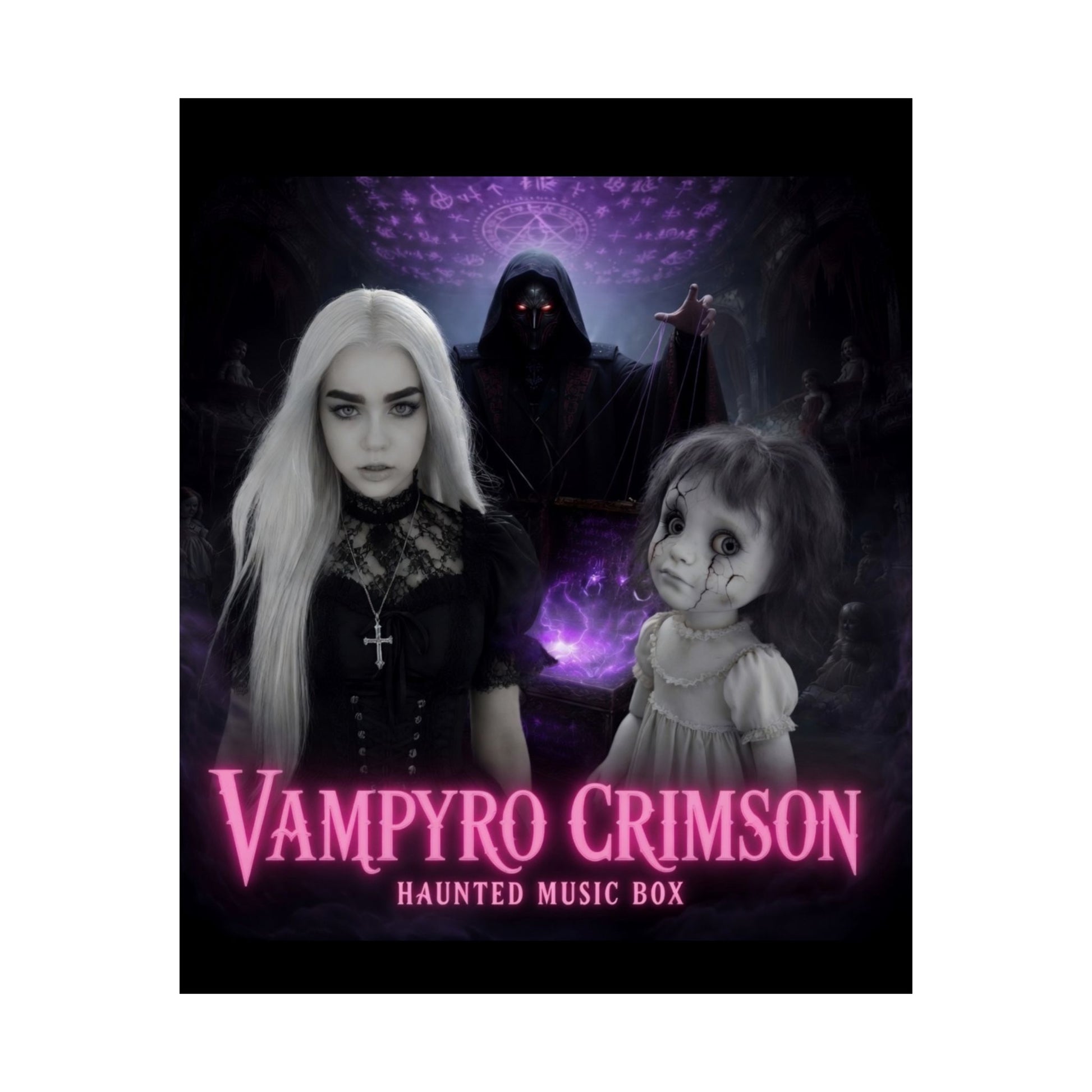 Vampyro Crimson Haunted Music Box Matte Poster