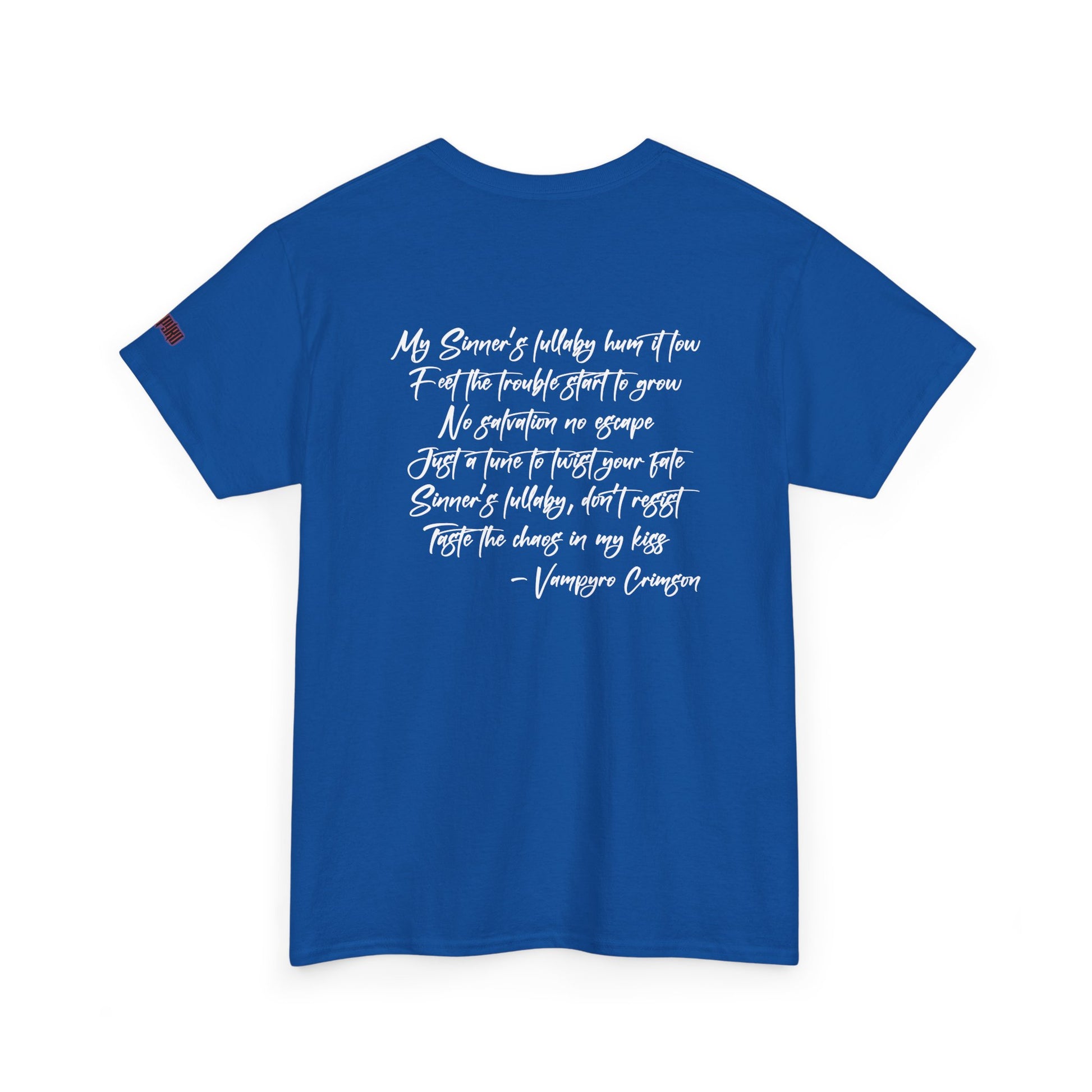 Taste of Trouble Vampyro Crimson Lyrics Unisex Heavy Cotton Tee - Casual Comfort, Everyday Wear, Gift for Friends, Stylish Casual Tee, Versatile Fashion
