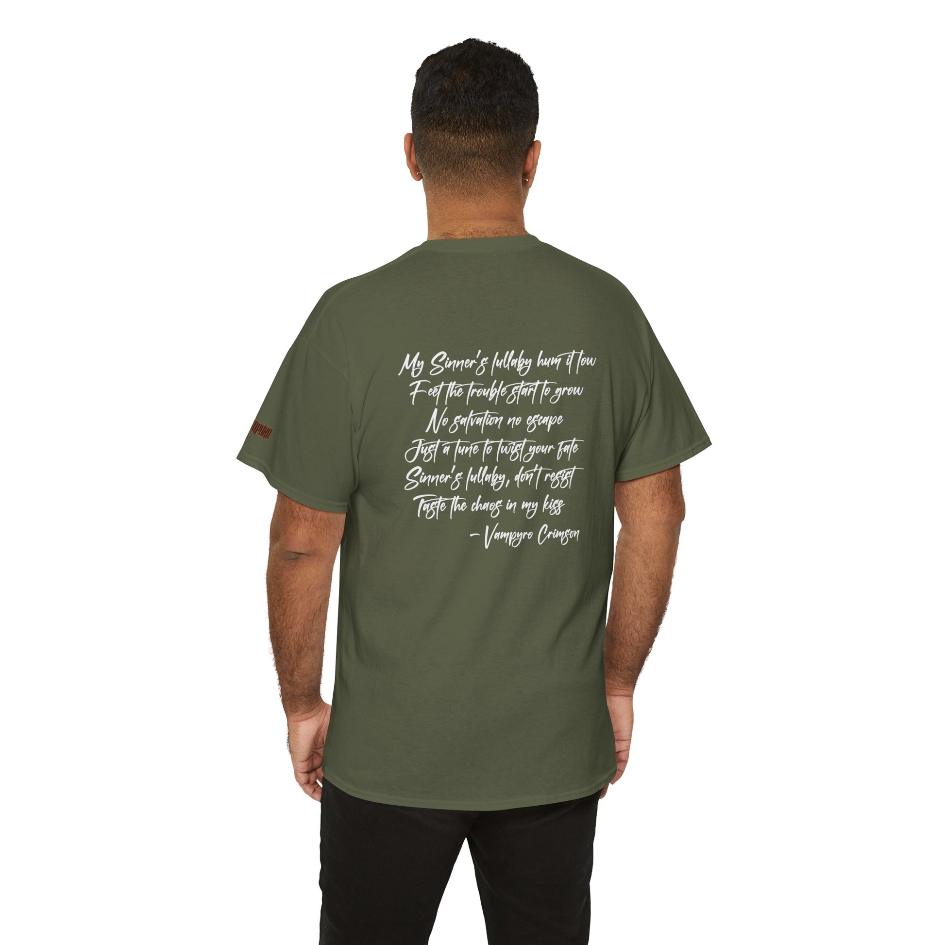 Taste of Trouble Vampyro Crimson Lyrics Unisex Heavy Cotton Tee - Casual Comfort, Everyday Wear, Gift for Friends, Stylish Casual Tee, Versatile Fashion