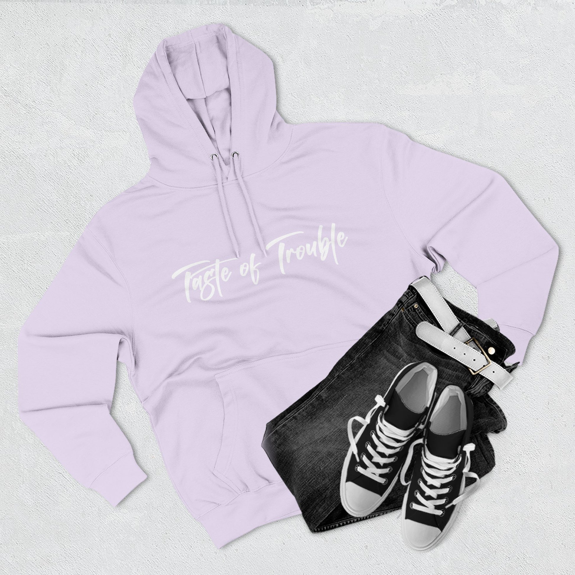 Taste of Trouble Fleece Pullover, Cozy Gift for Women, Casual Wear, Motivational Apparel, Holiday Gift