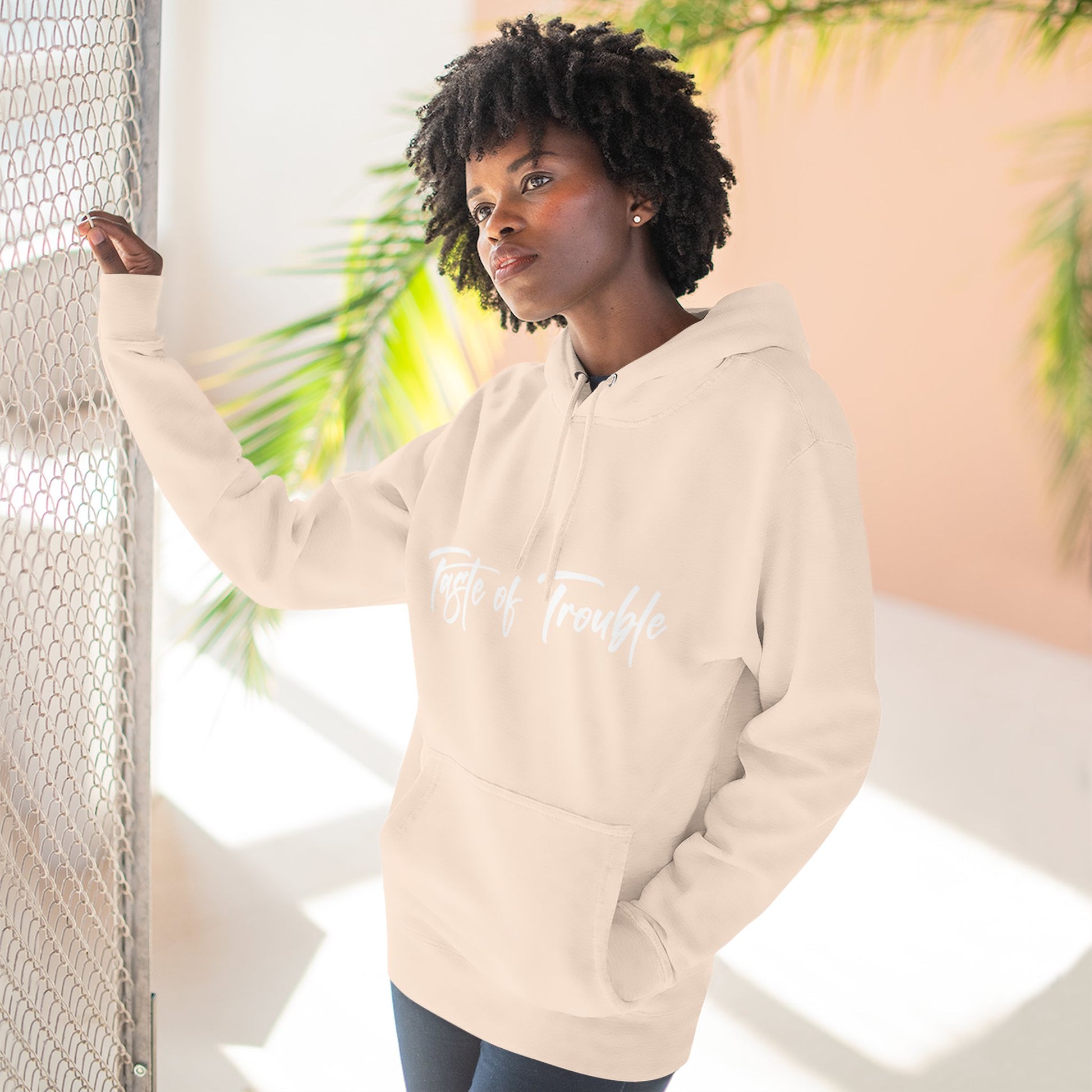 Taste of Trouble Fleece Pullover, Cozy Gift for Women, Casual Wear, Motivational Apparel, Holiday Gift