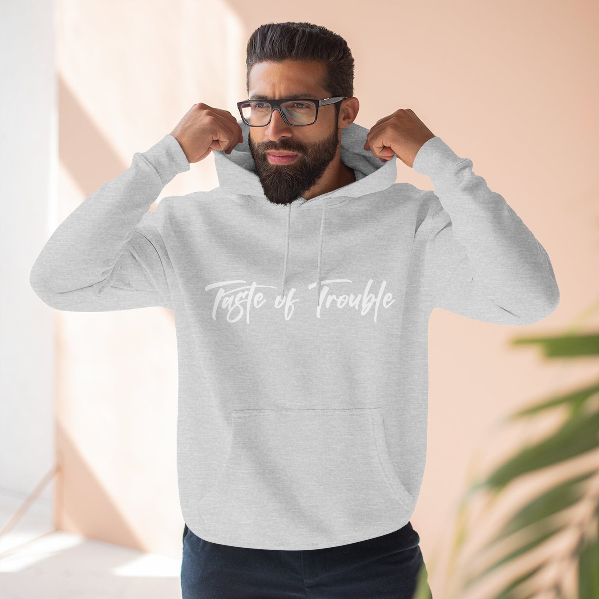 Taste of Trouble Fleece Pullover, Cozy Gift for Women, Casual Wear, Motivational Apparel, Holiday Gift
