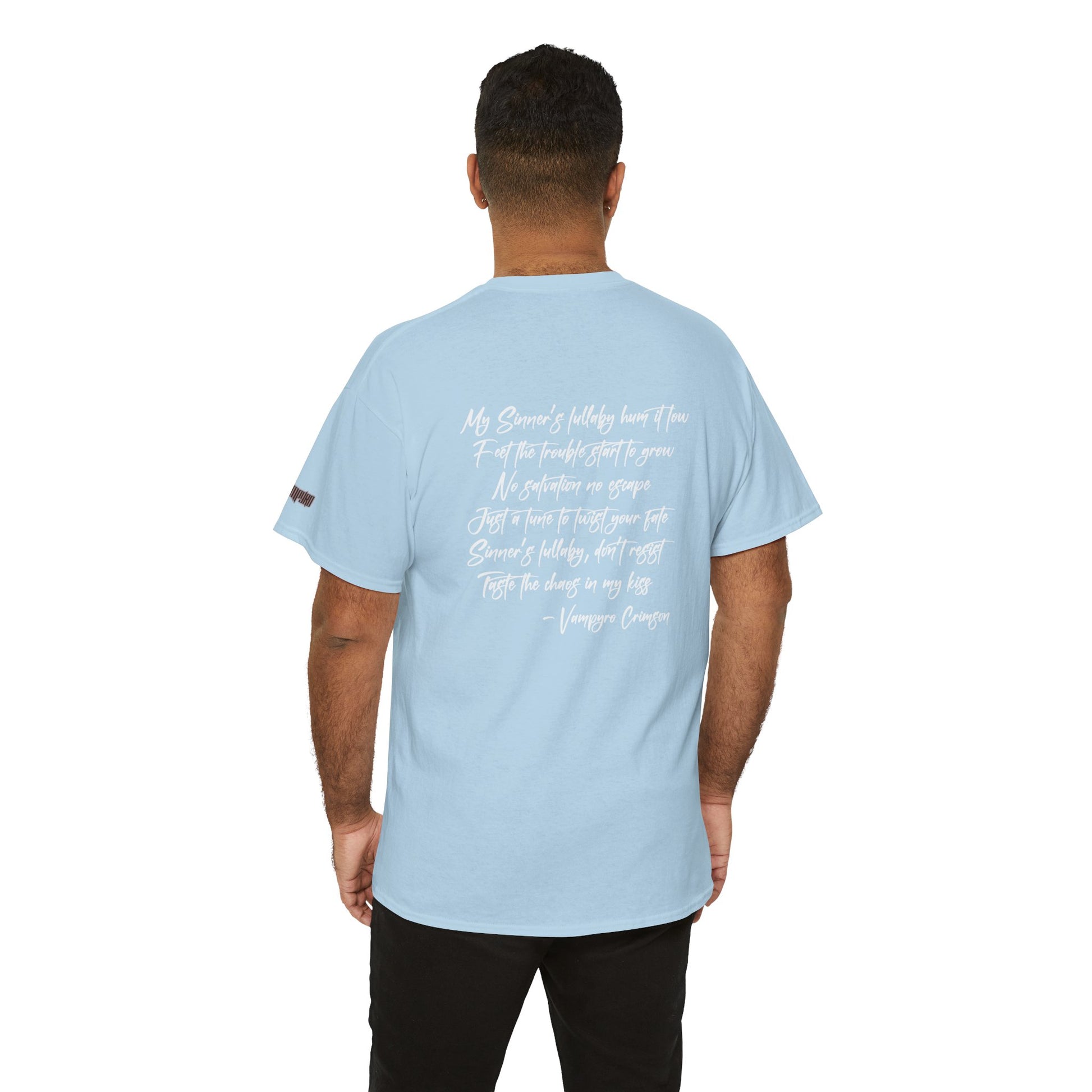 Taste of Trouble Vampyro Crimson Lyrics Unisex Heavy Cotton Tee - Casual Comfort, Everyday Wear, Gift for Friends, Stylish Casual Tee, Versatile Fashion