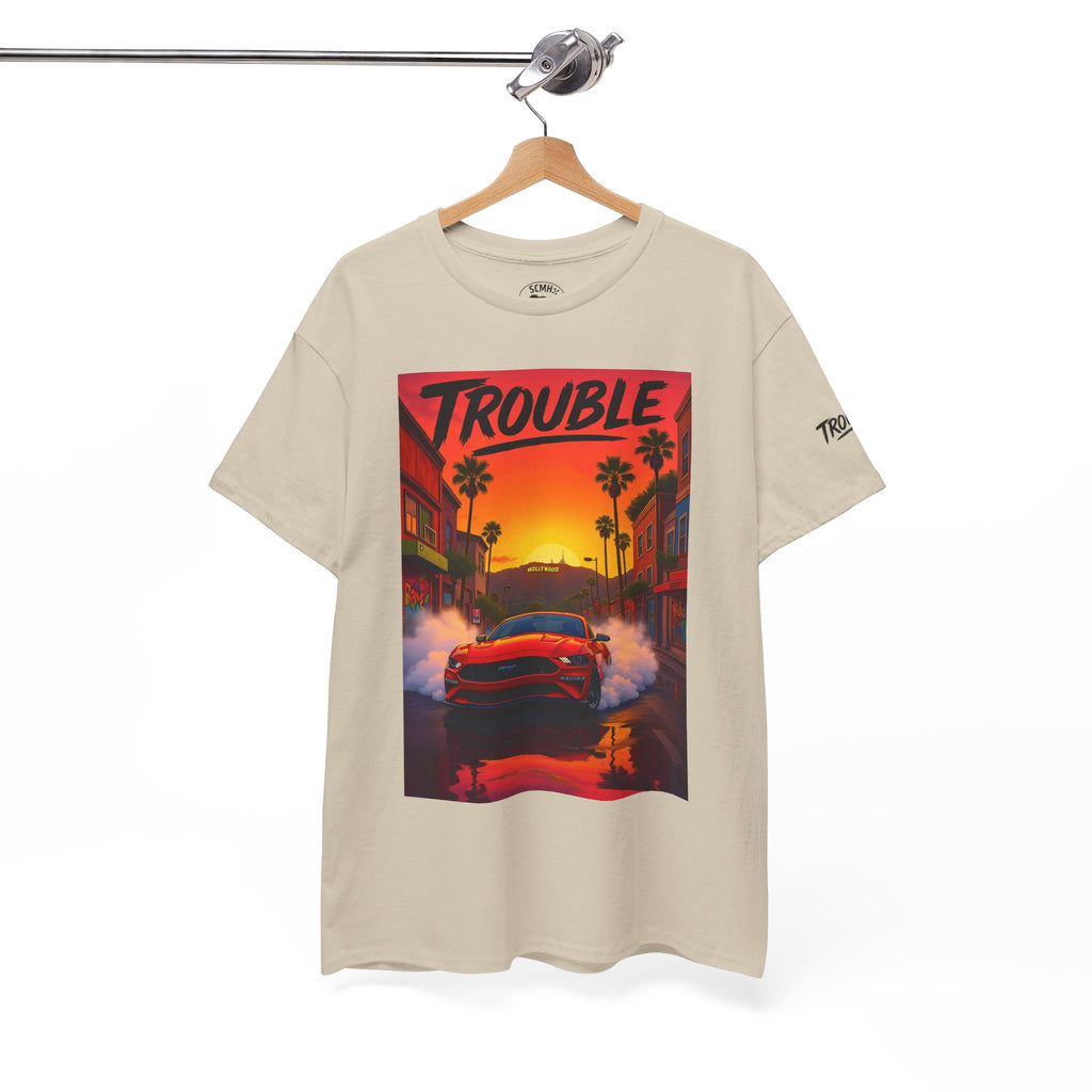 Trouble Retro Trouble Graphic Tee, Unisex Cotton T-Shirt, Cool Streetwear Shirt, Casual Summer Tee, Gift for Car Lovers