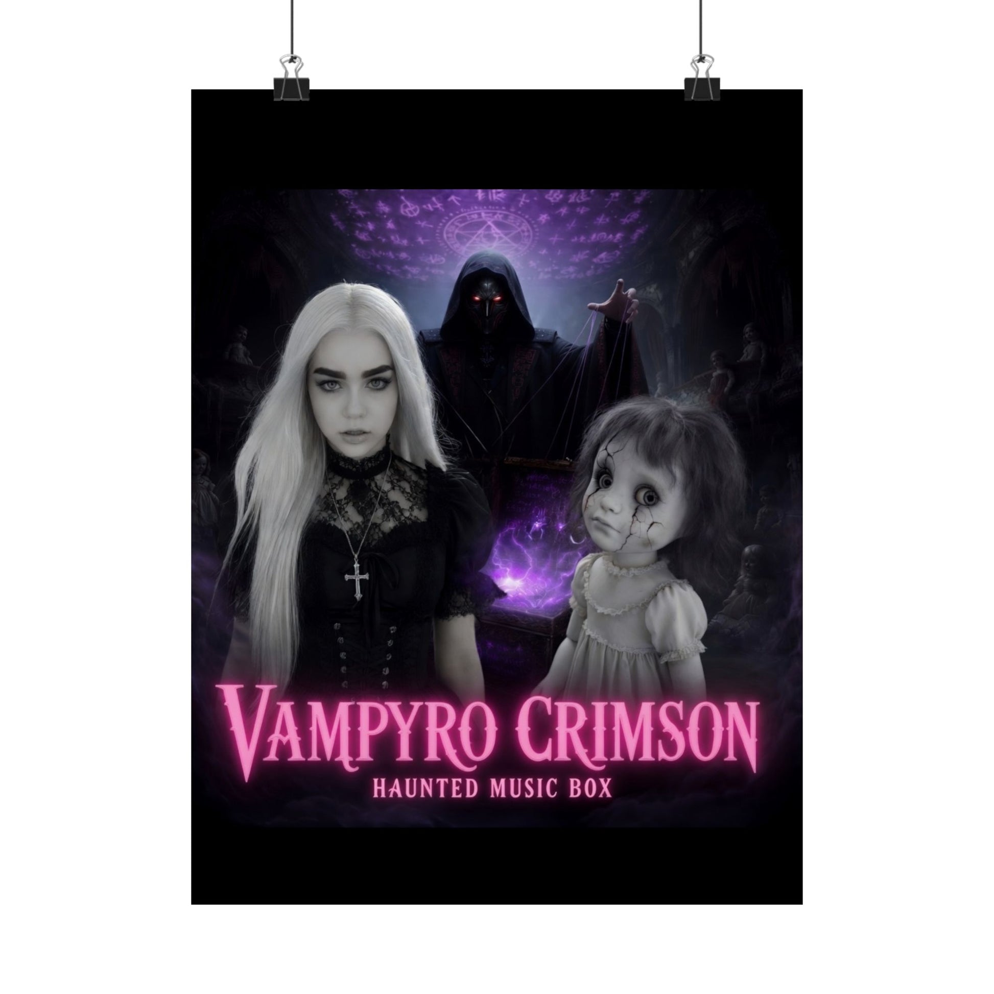 Vampyro Crimson Haunted Music Box Matte Poster