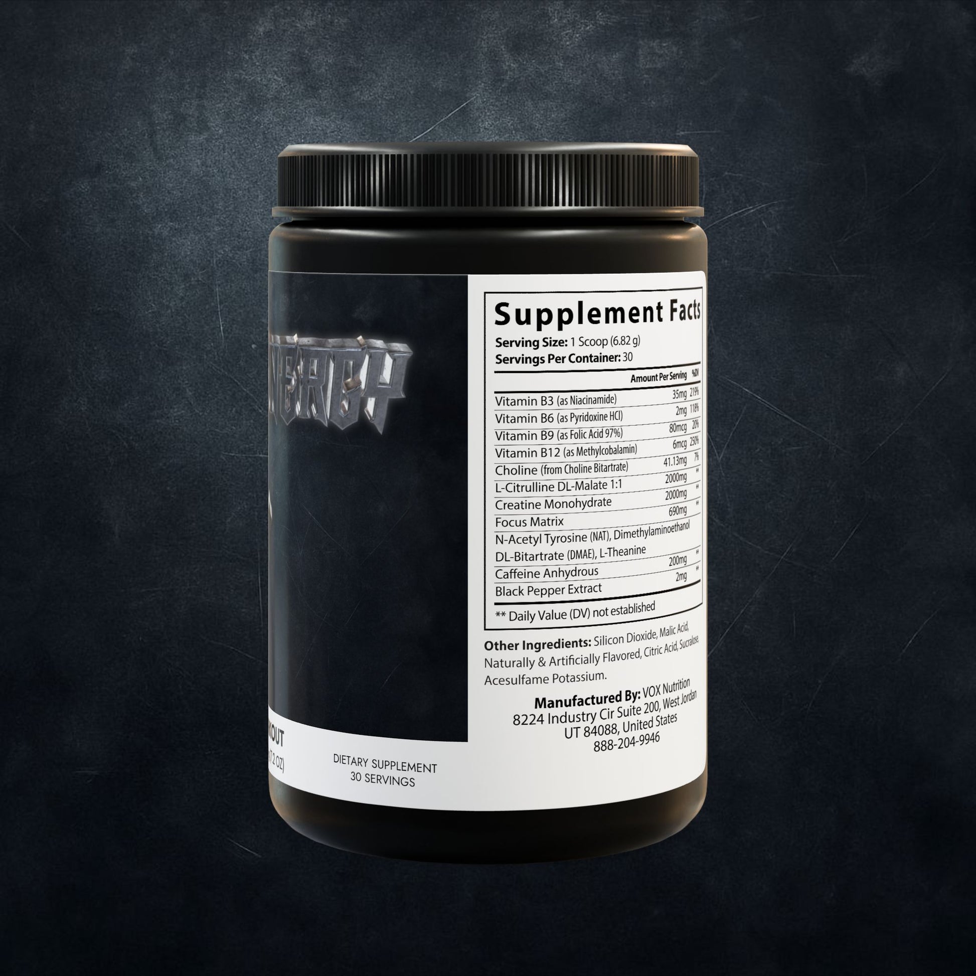 Darhk Energy Fruit Punch Pre-Workout Supplement