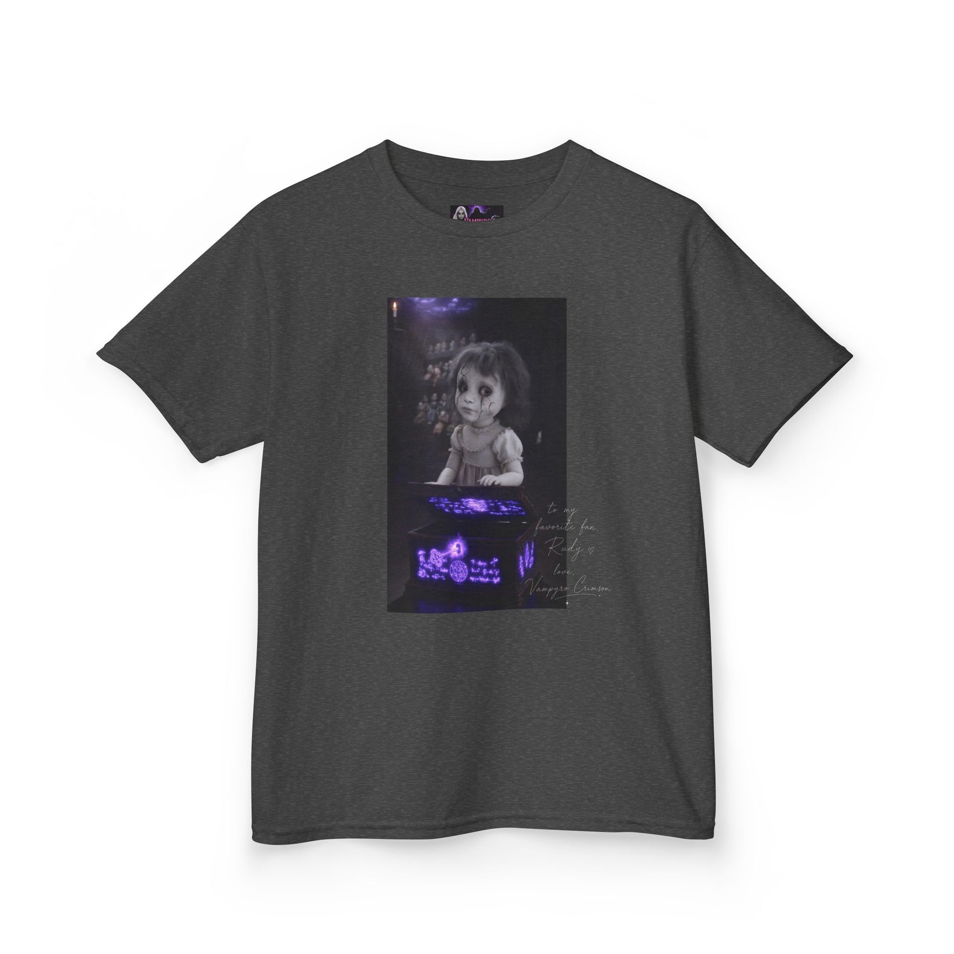 Vampyro Crimson – Haunted Music Box Kids Gothic Horror T-Shirt