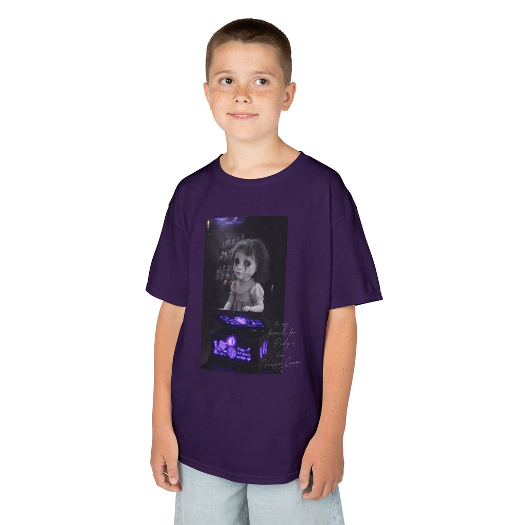 Vampyro Crimson – Haunted Music Box Kids Gothic Horror T-Shirt