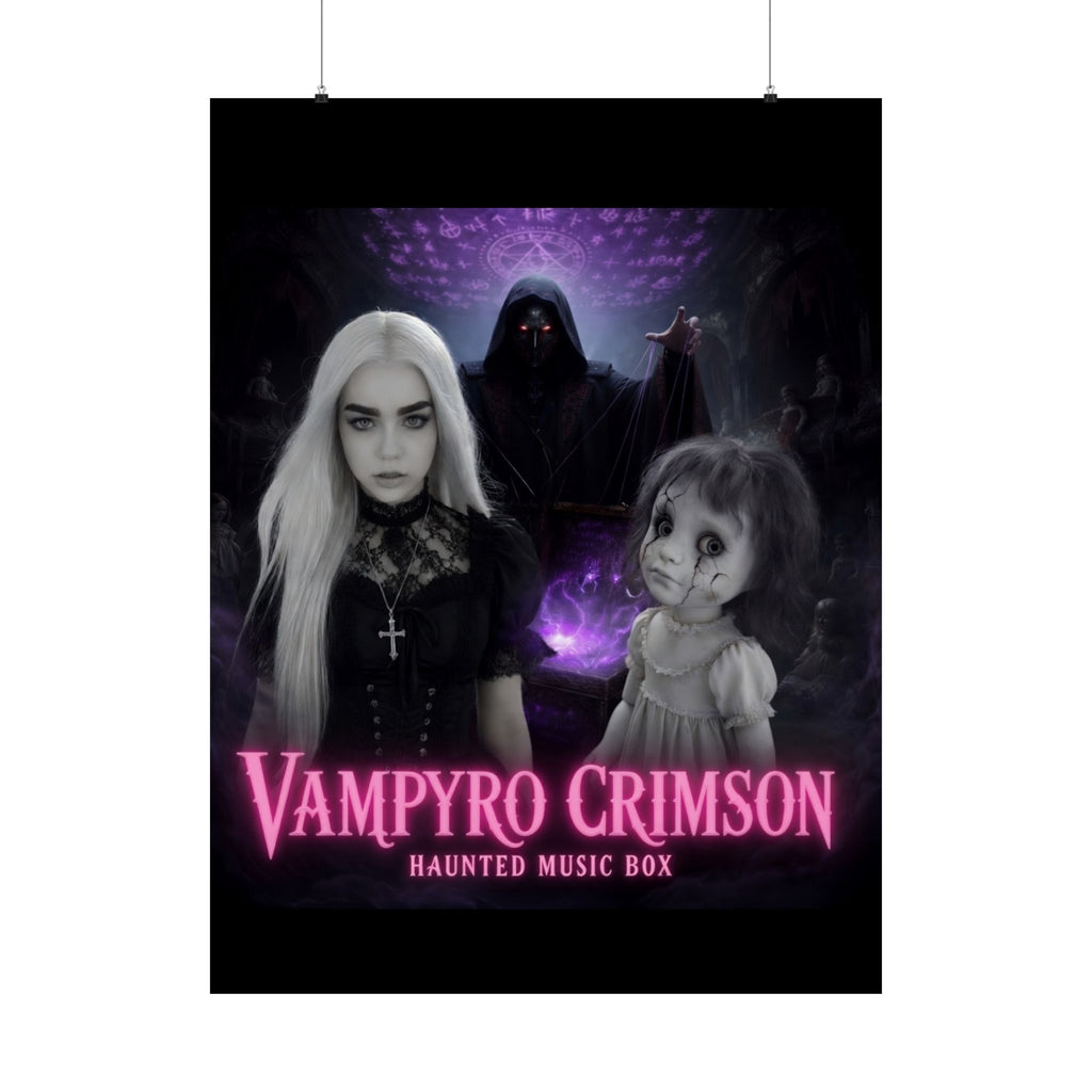 Vampyro Crimson Haunted Music Box Matte Poster