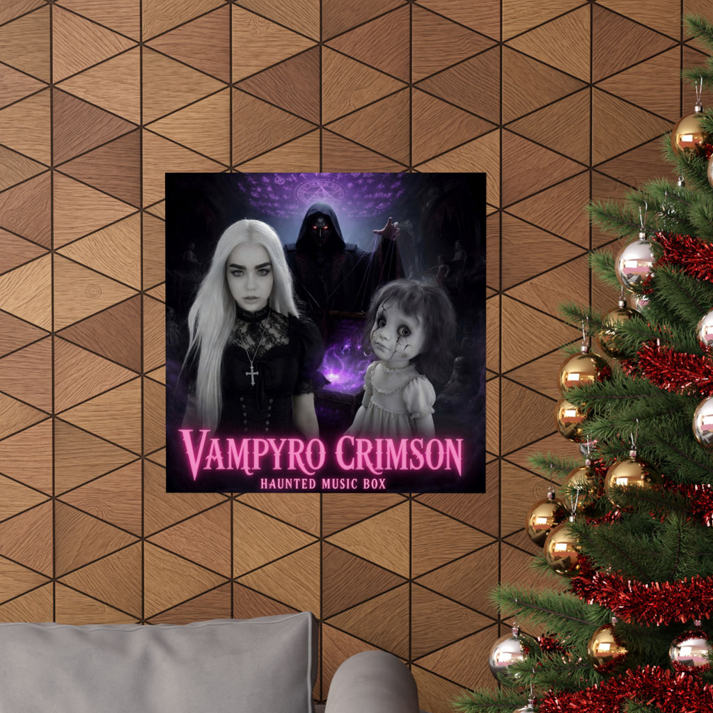 Vampyro Crimson Haunted Music Box Matte Poster