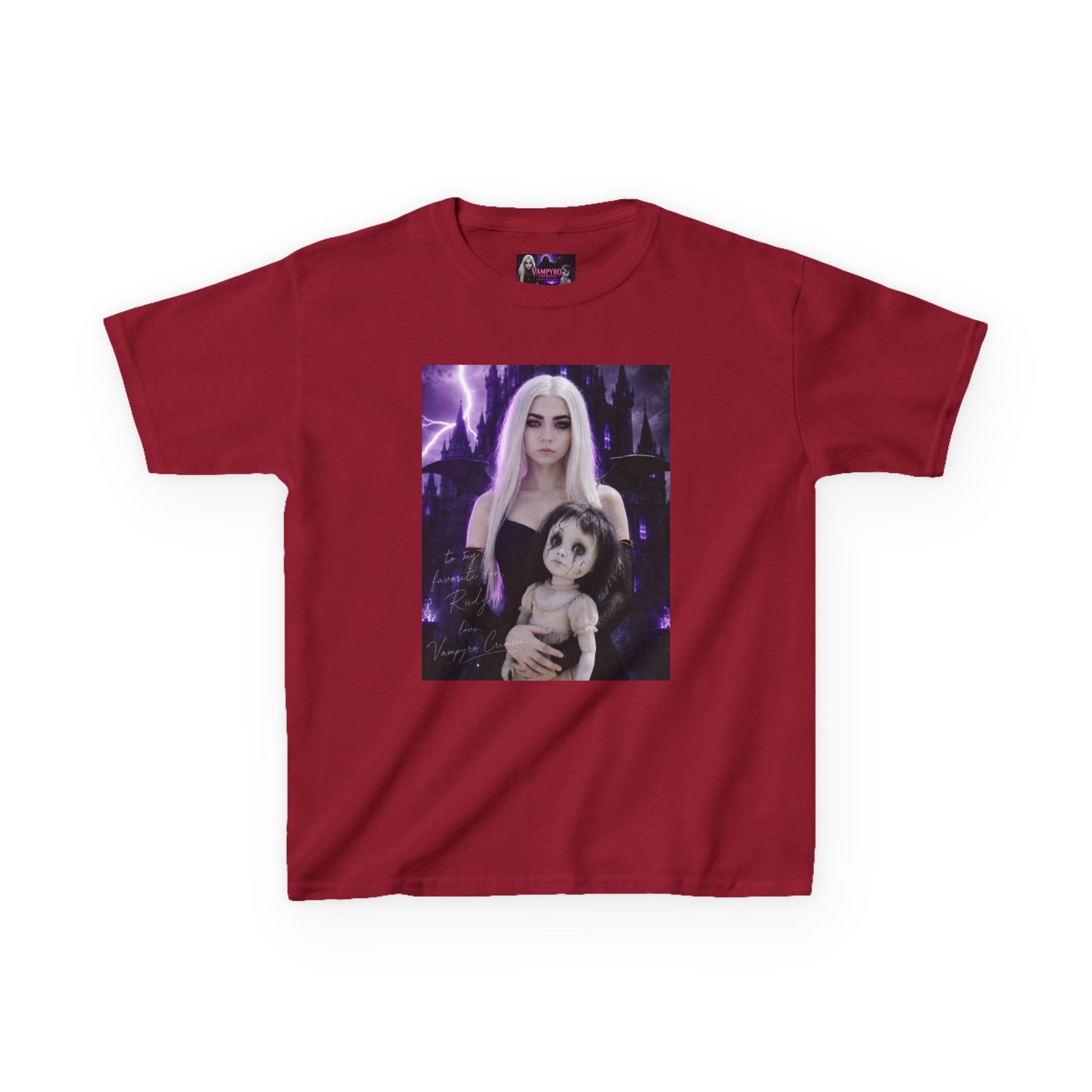 Vampyro Crimson “Haunted Music Box” Official Kids Tee – Gothic Doll Edition