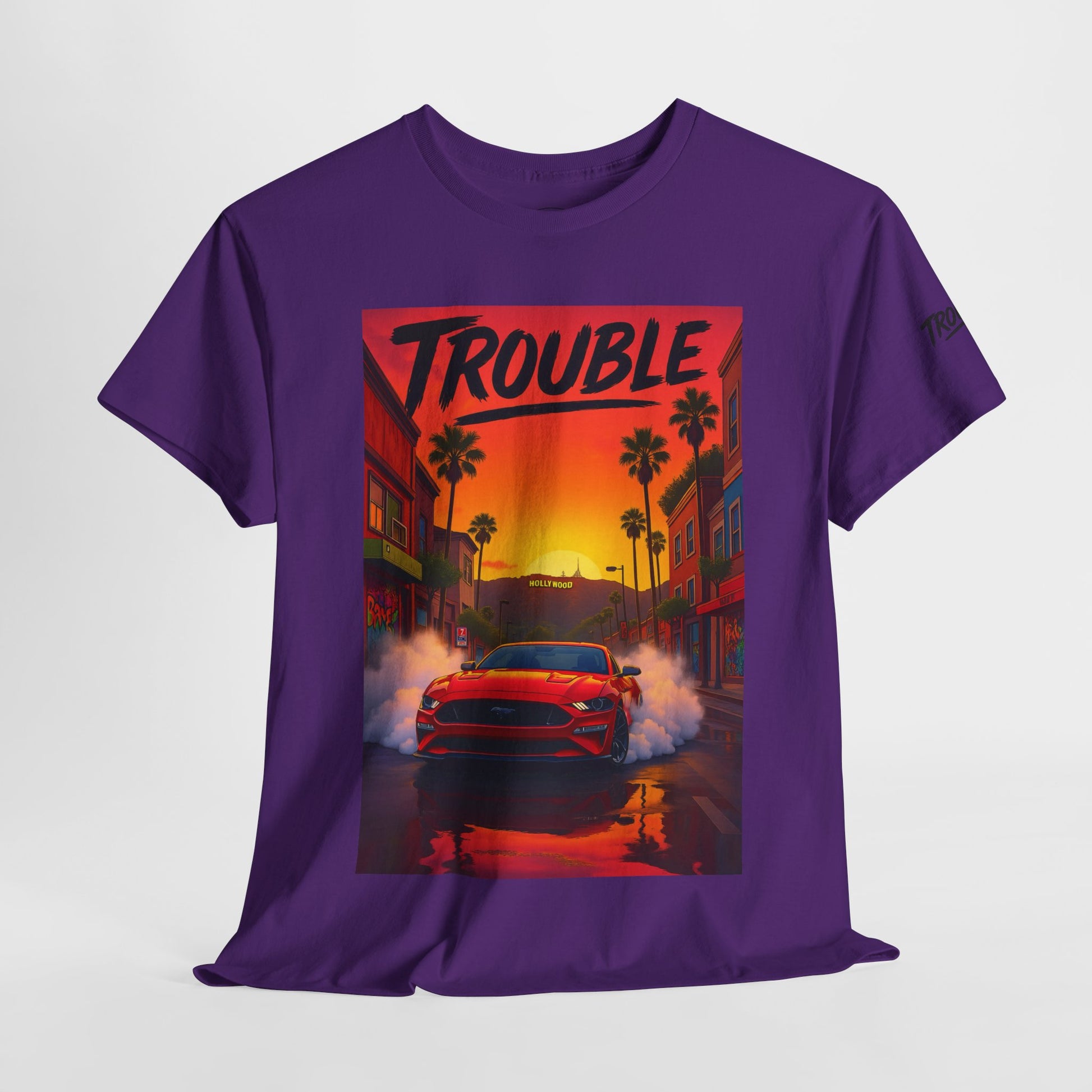 Trouble Retro Trouble Graphic Tee, Unisex Cotton T-Shirt, Cool Streetwear Shirt, Casual Summer Tee, Gift for Car Lovers