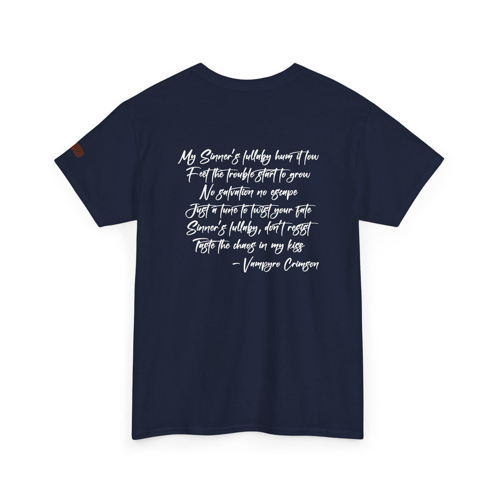 Taste of Trouble Vampyro Crimson Lyrics Unisex Heavy Cotton Tee - Casual Comfort, Everyday Wear, Gift for Friends, Stylish Casual Tee, Versatile Fashion